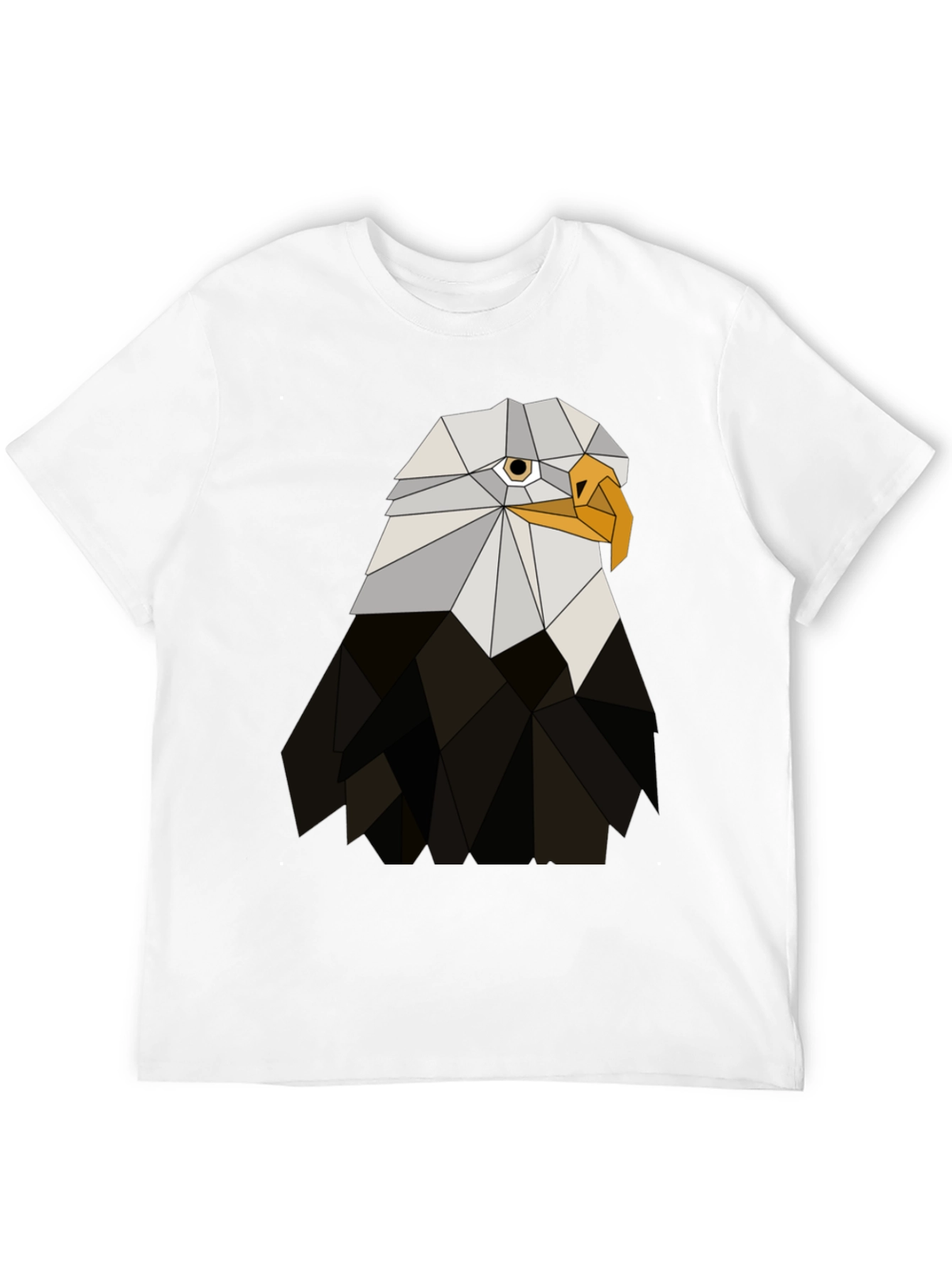 Geometric Eagle Graphic Tee - Black