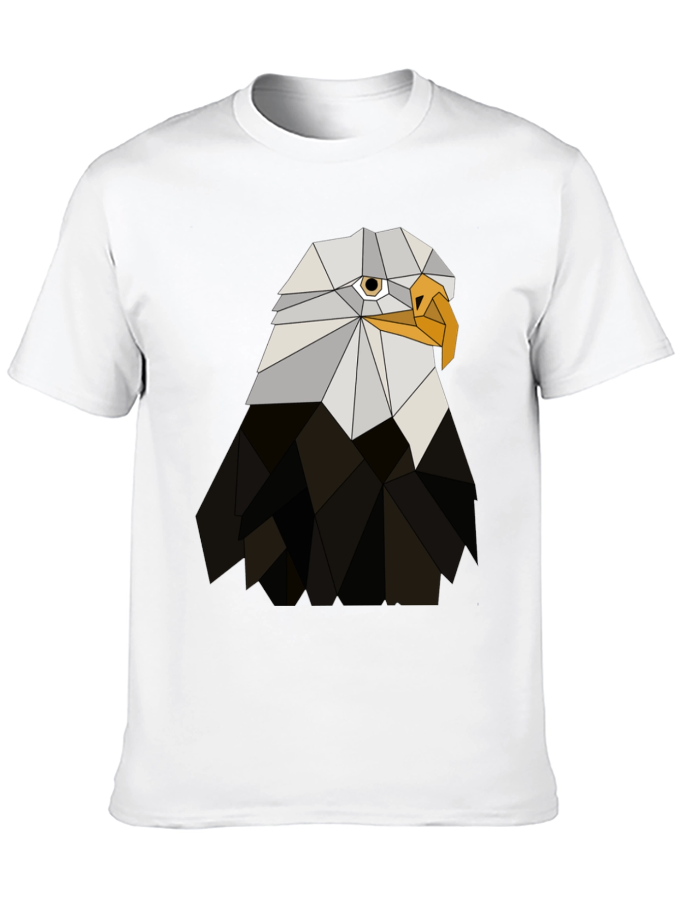 Geometric Eagle Graphic Tee - Black
