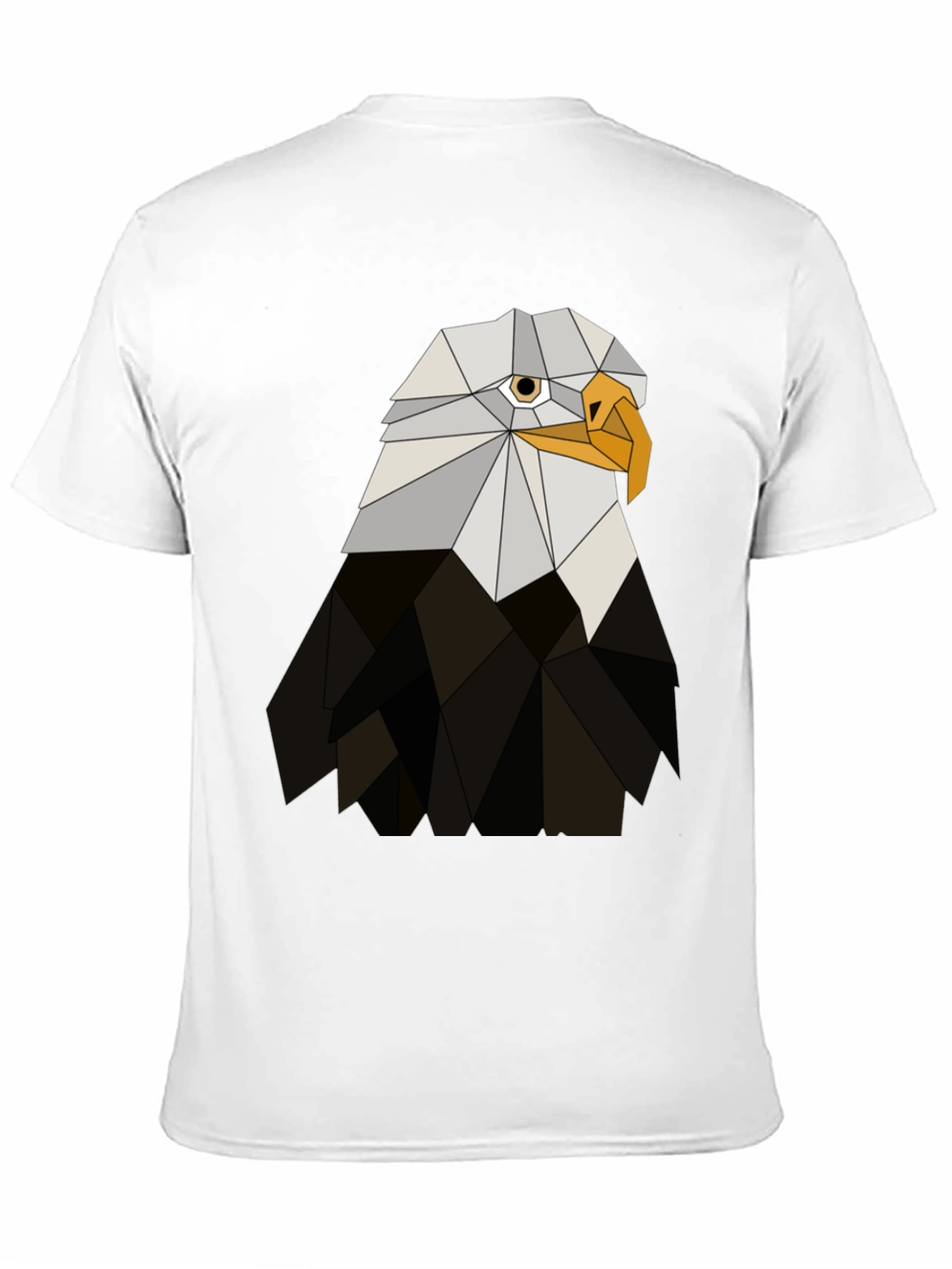 Geometric Eagle Graphic Tee - Black