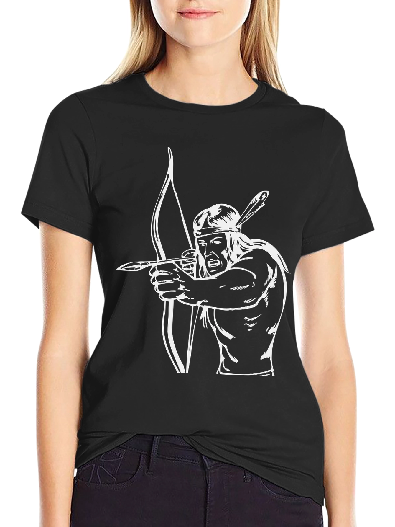 Archer Graphic Tee - Native American Style Print