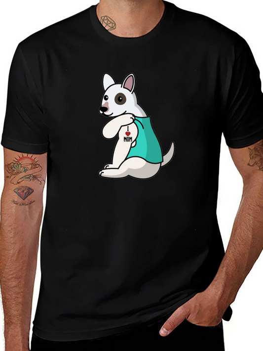 I Love Mom Dog Tattoo T-Shirt