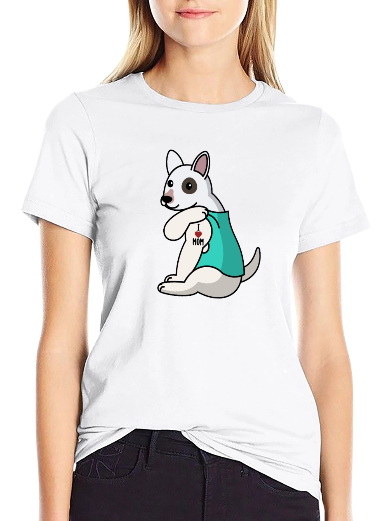 I Love Mom Dog Tattoo T-Shirt