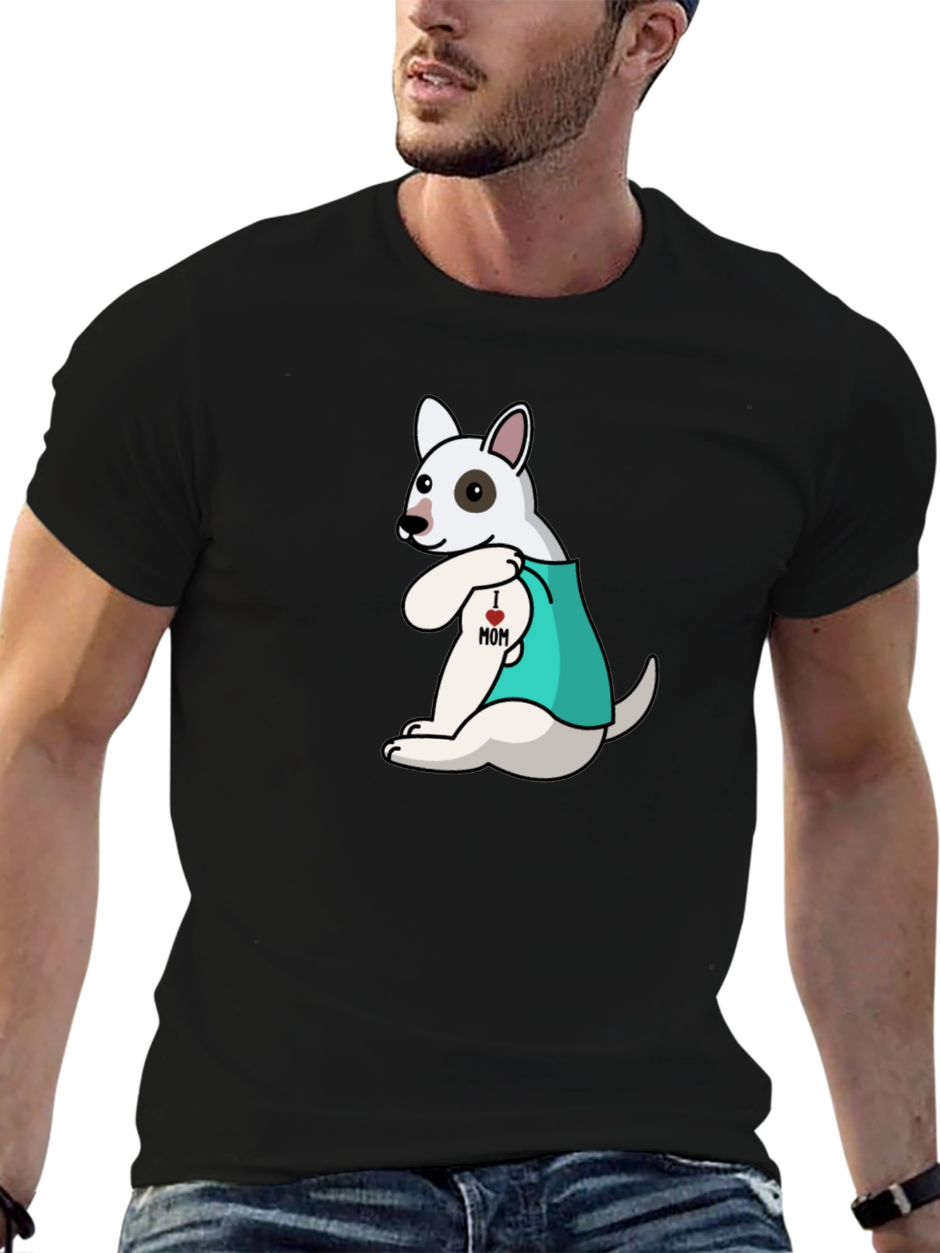 I Love Mom Dog Tattoo T-Shirt