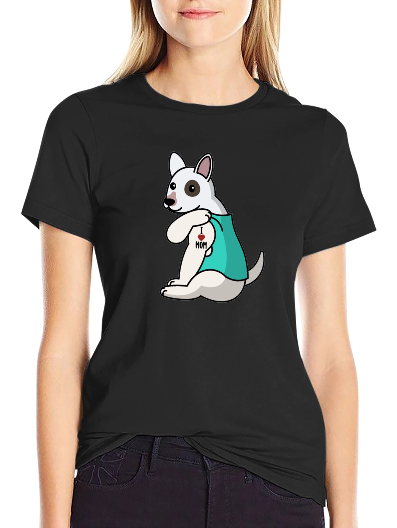 I Love Mom Dog Tattoo T-Shirt