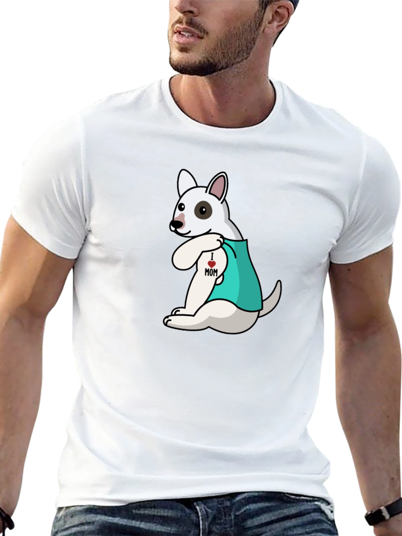 I Love Mom Dog Tattoo T-Shirt