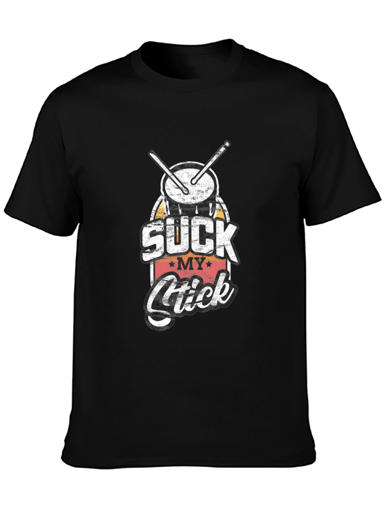 Suck My Stick Drummer T-Shirt - Black