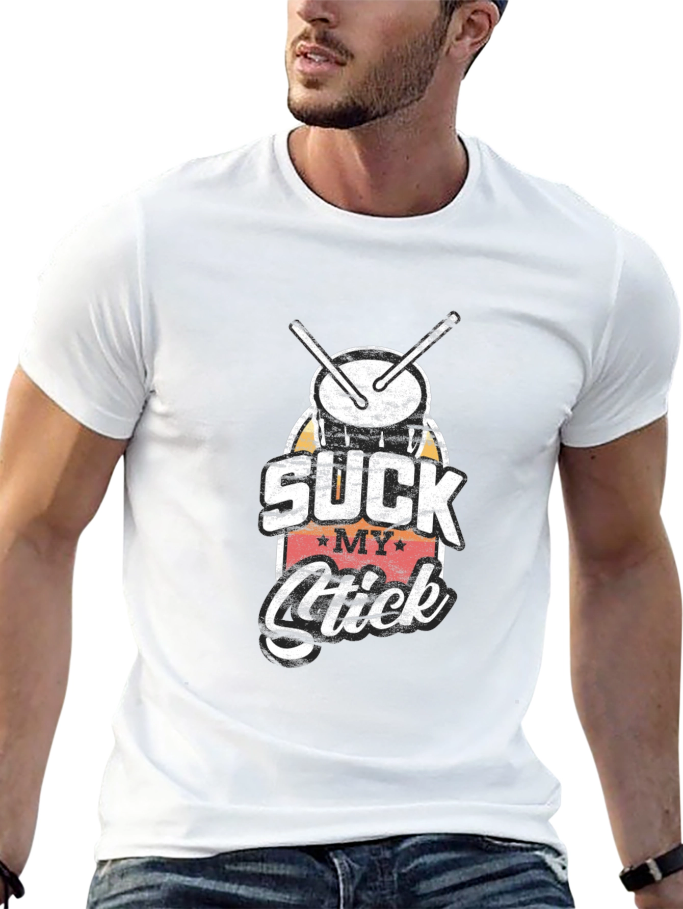 Suck My Stick Drummer T-Shirt - Black