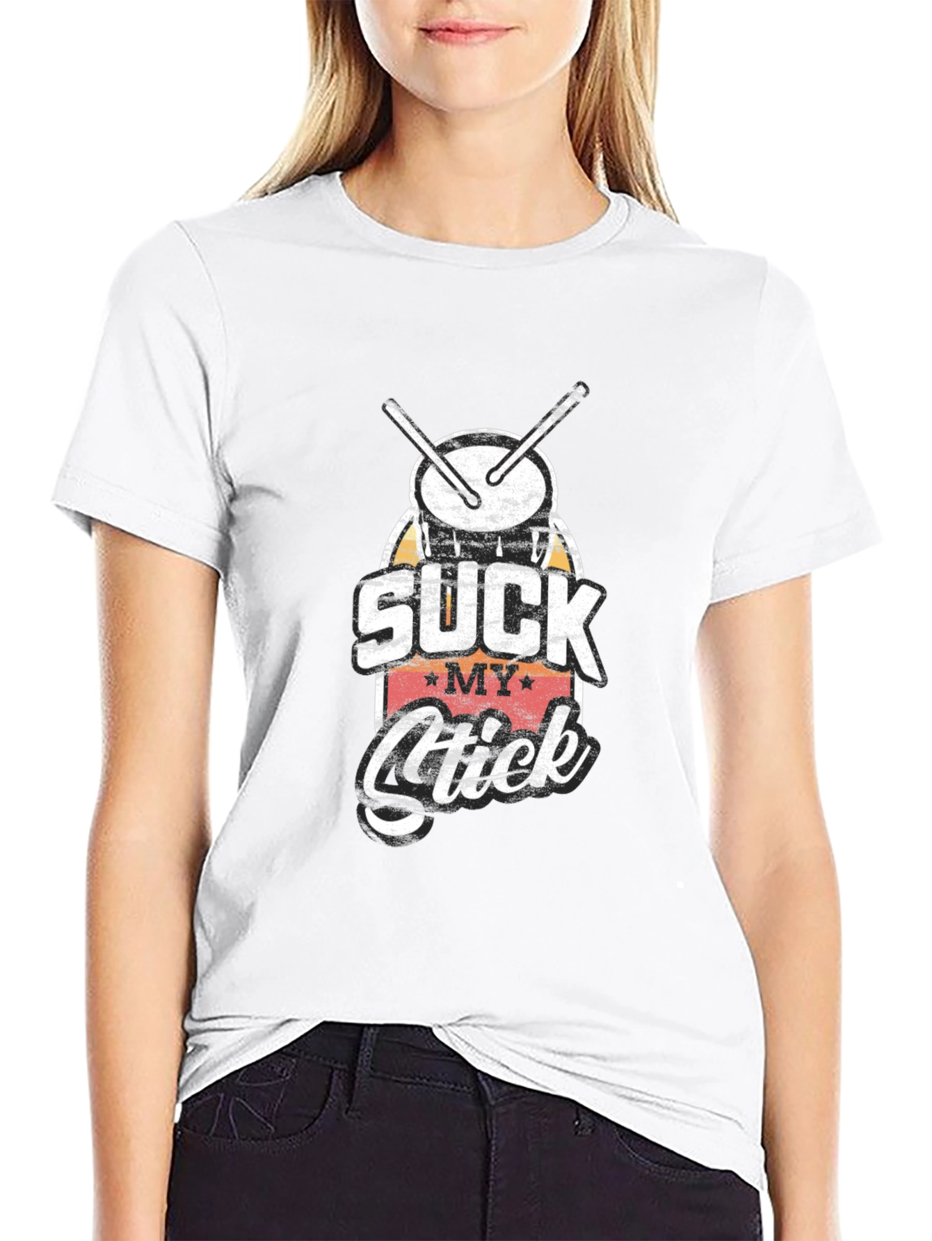 Suck My Stick Drummer T-Shirt - Black