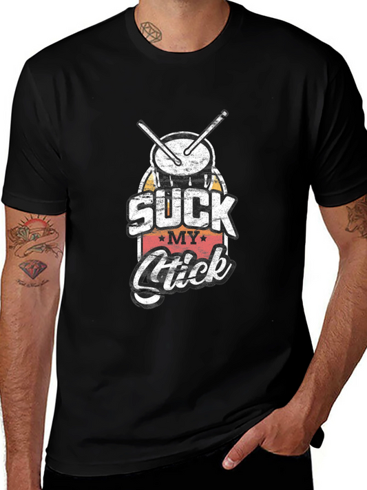Suck My Stick Drummer T-Shirt - Black