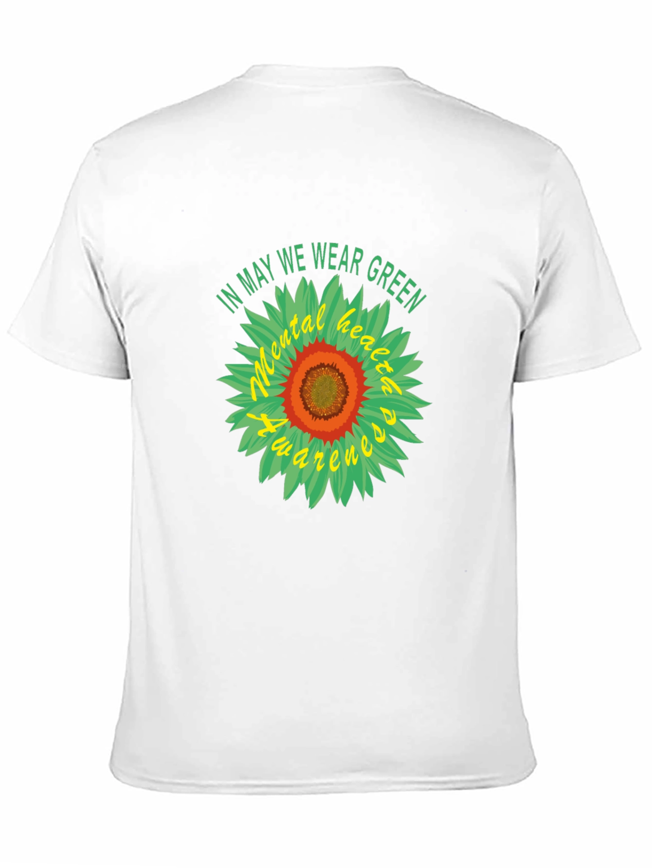 Mental Health Awareness Green Sunflower T-Shirt