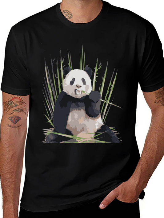 Panda Bamboo Graphic T-Shirt - Stylish Cotton Tee
