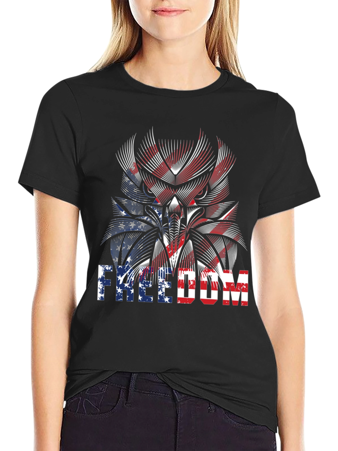 Freedom American Flag Graphic T-Shirt