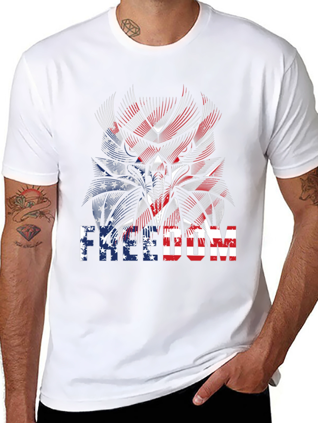 Freedom American Flag Graphic T-Shirt