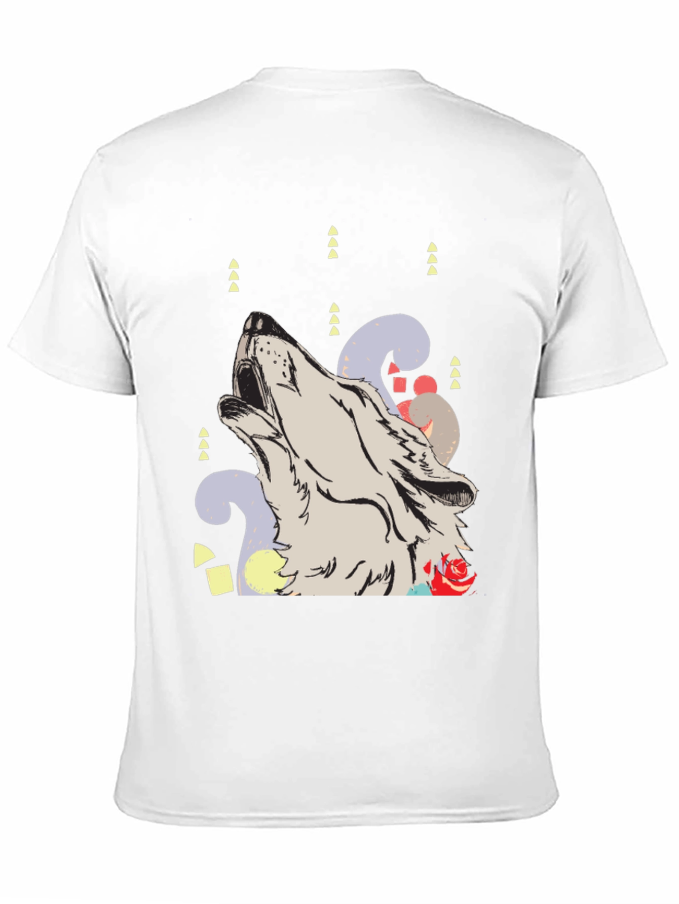 Wolf Howl Graphic Print Black T-Shirt