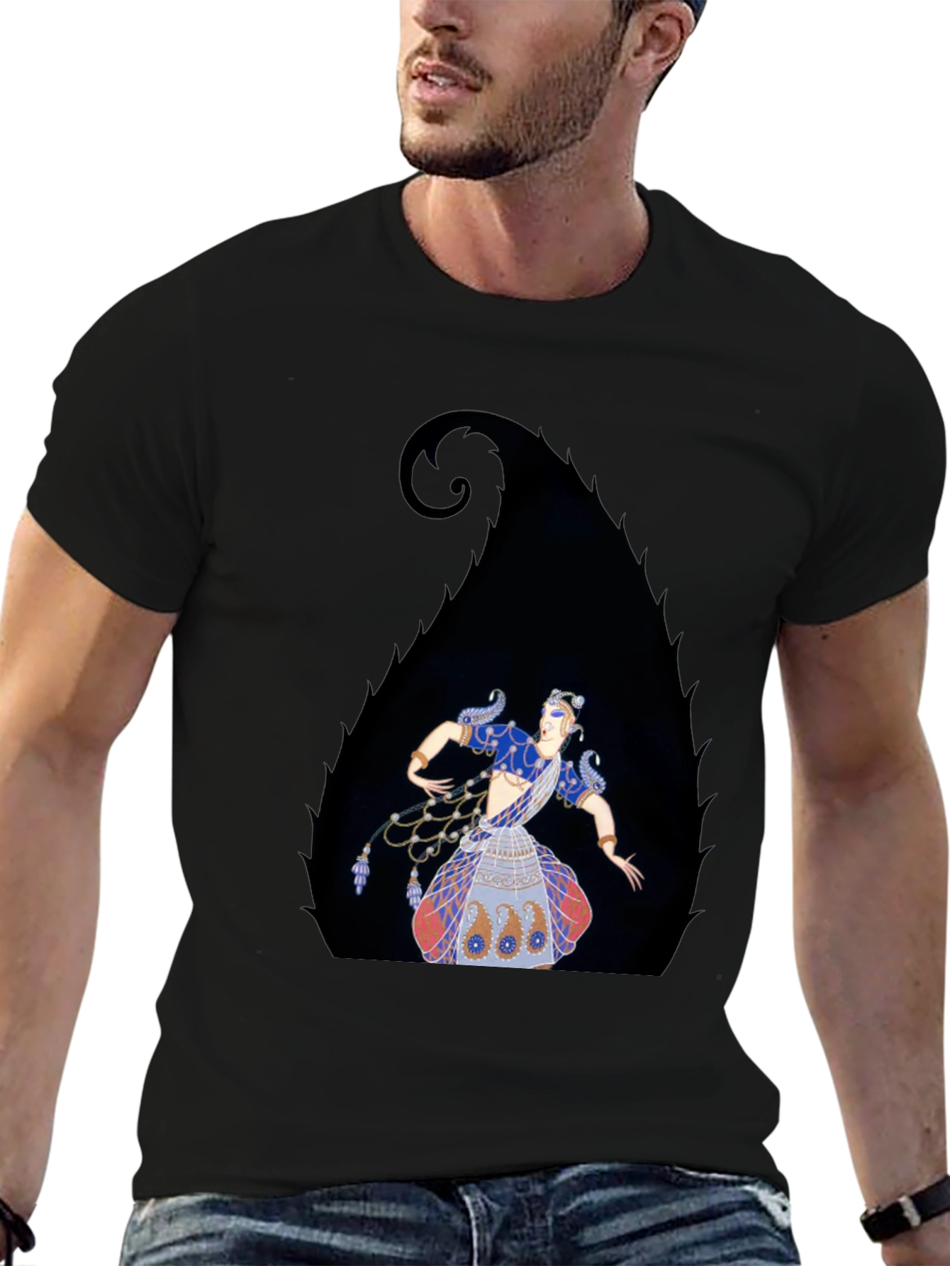 Elegant Dancer Graphic Tee - Black