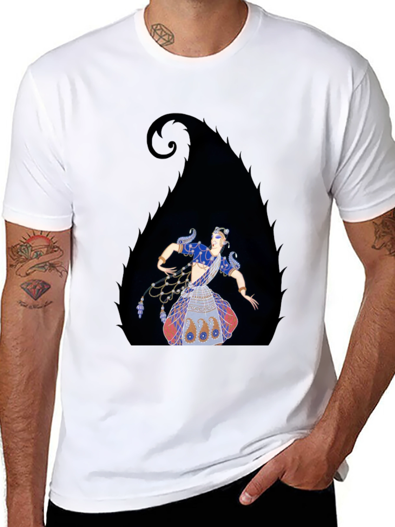 Elegant Dancer Graphic Tee - Black