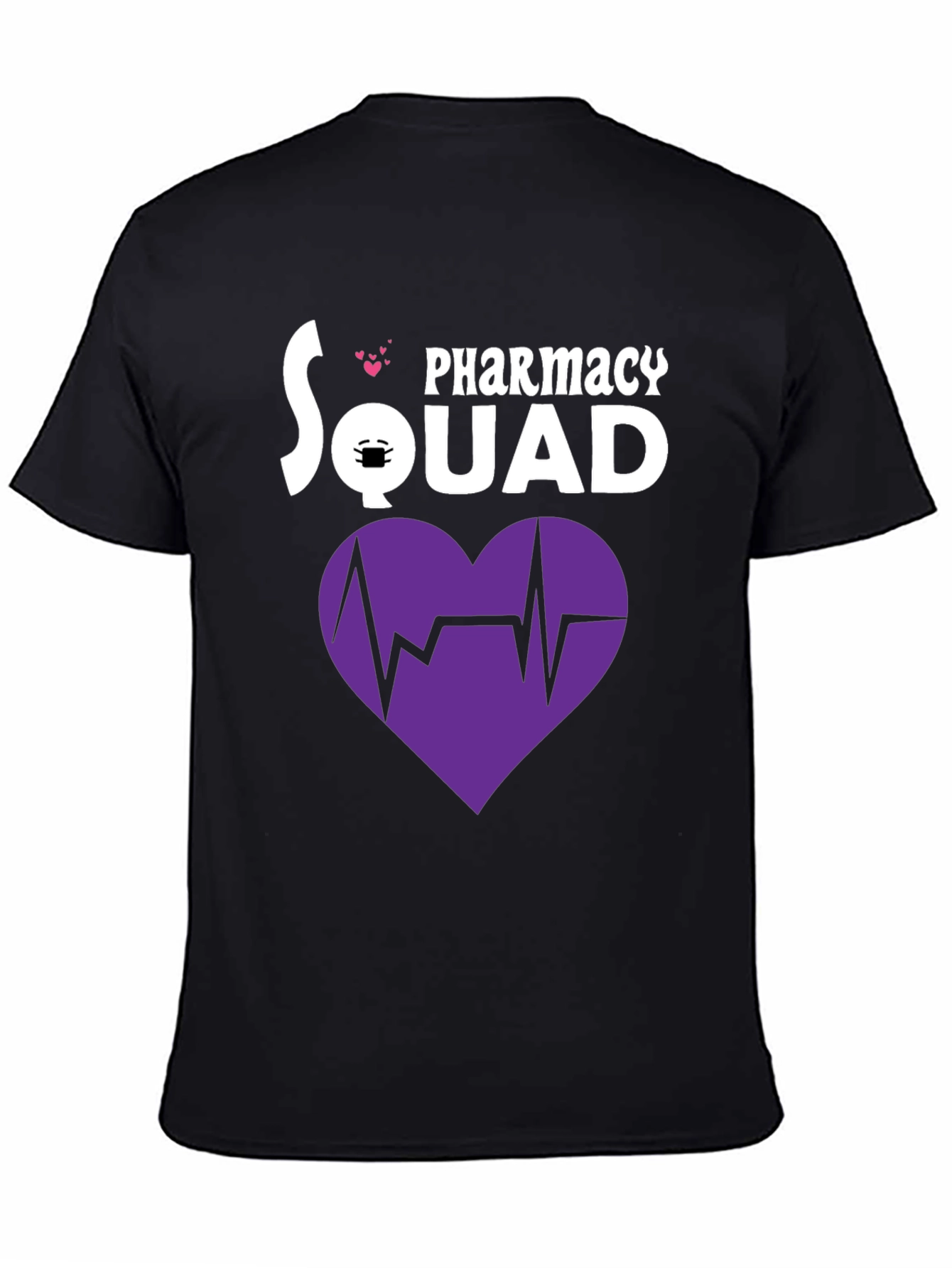 Pharmacy Squad T-Shirt with Heartbeat Graphic