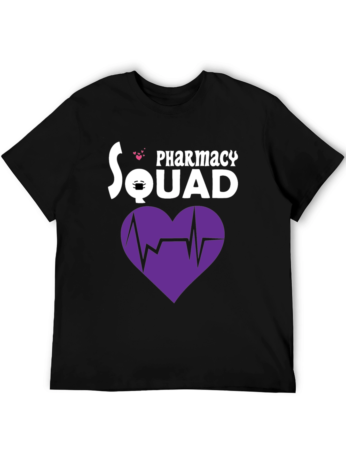 Pharmacy Squad T-Shirt with Heartbeat Graphic