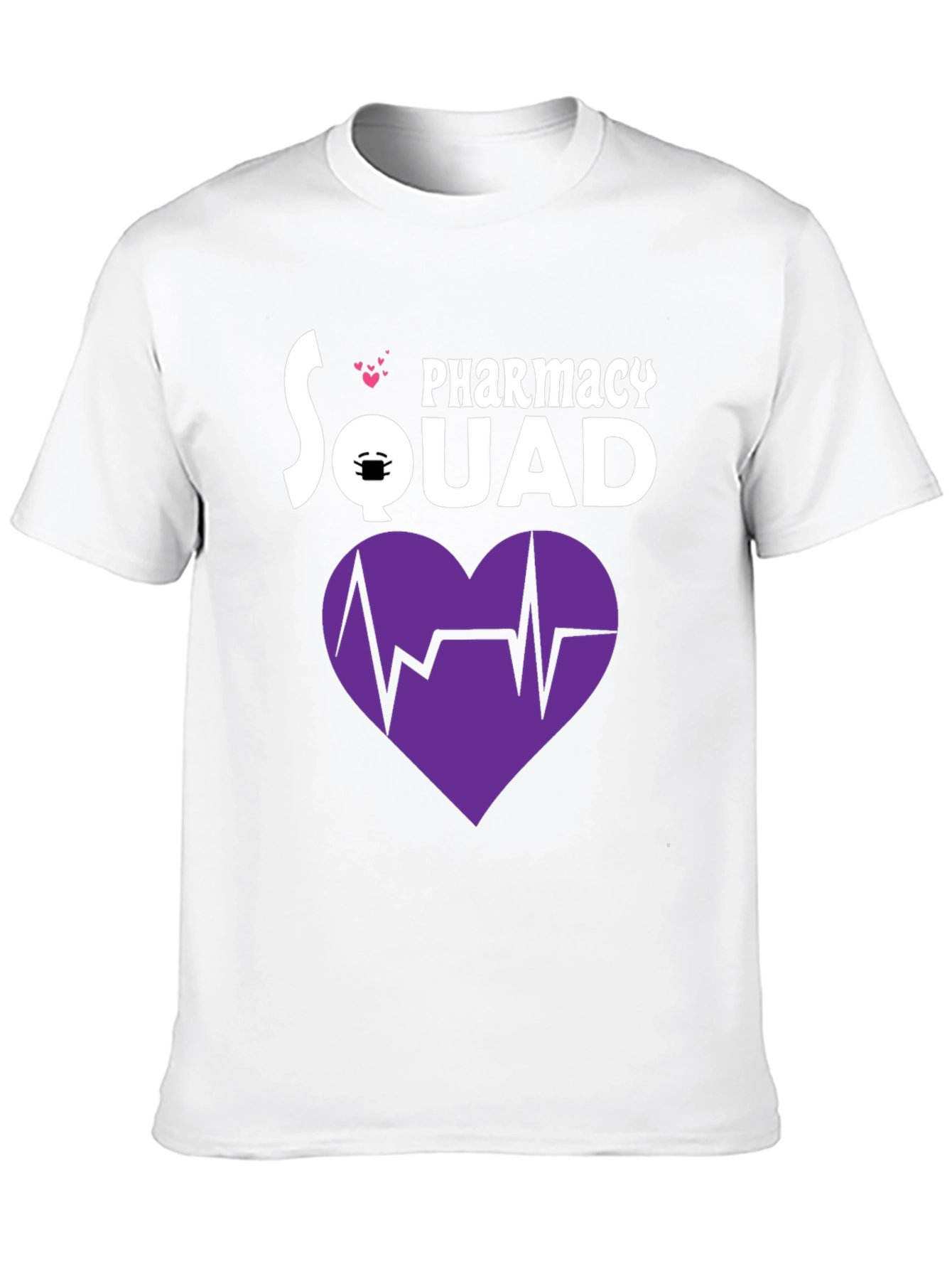 Pharmacy Squad T-Shirt with Heartbeat Graphic
