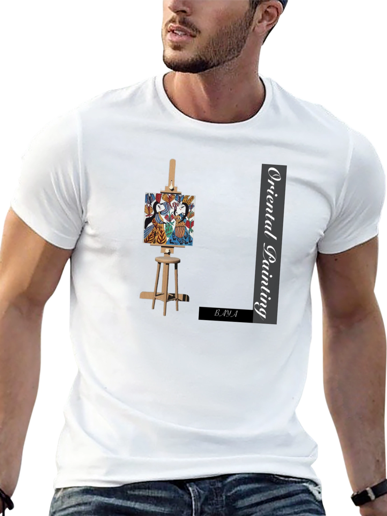 Oriental Painting Graphic T-Shirt
