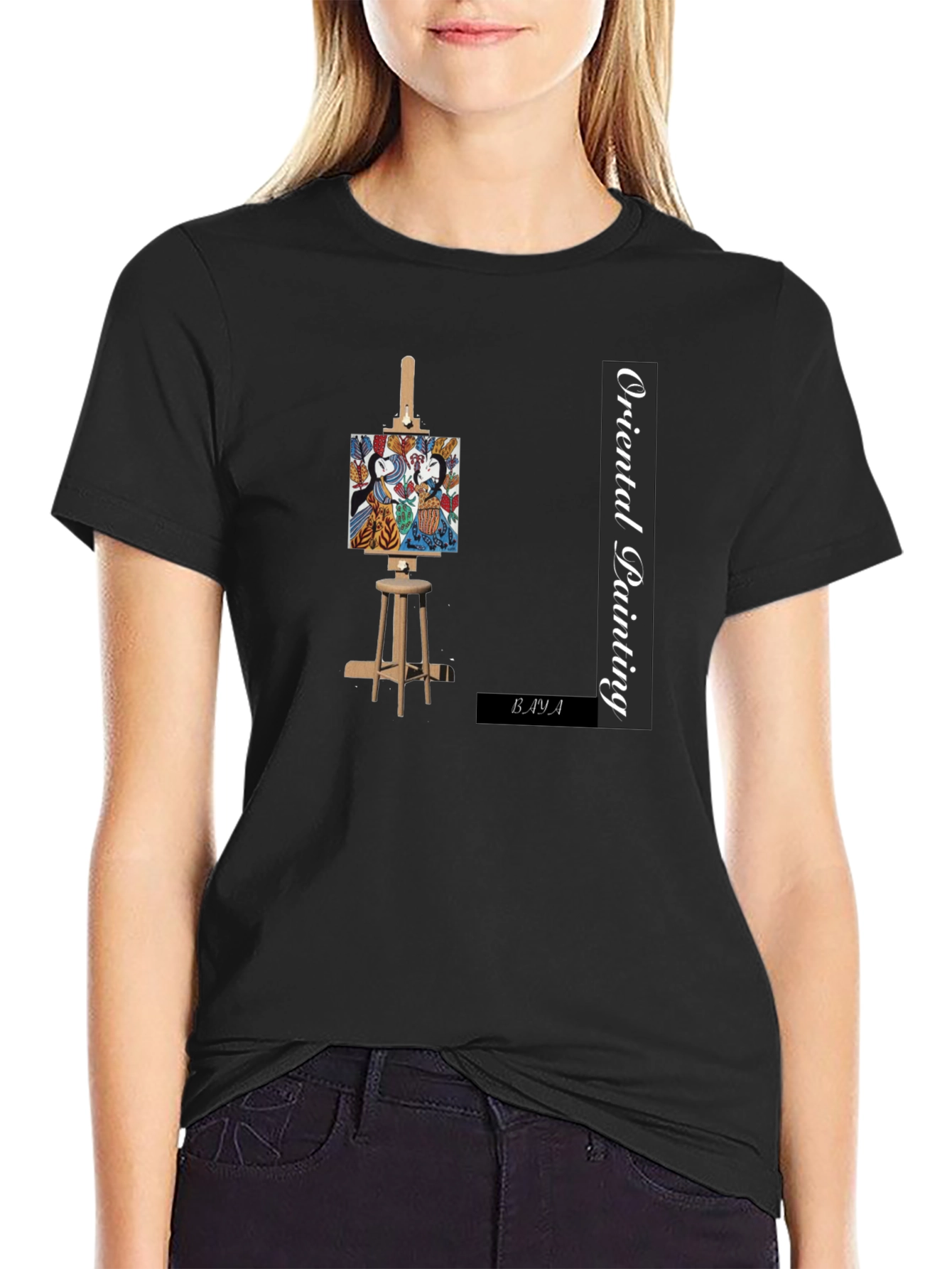 Oriental Painting Graphic T-Shirt