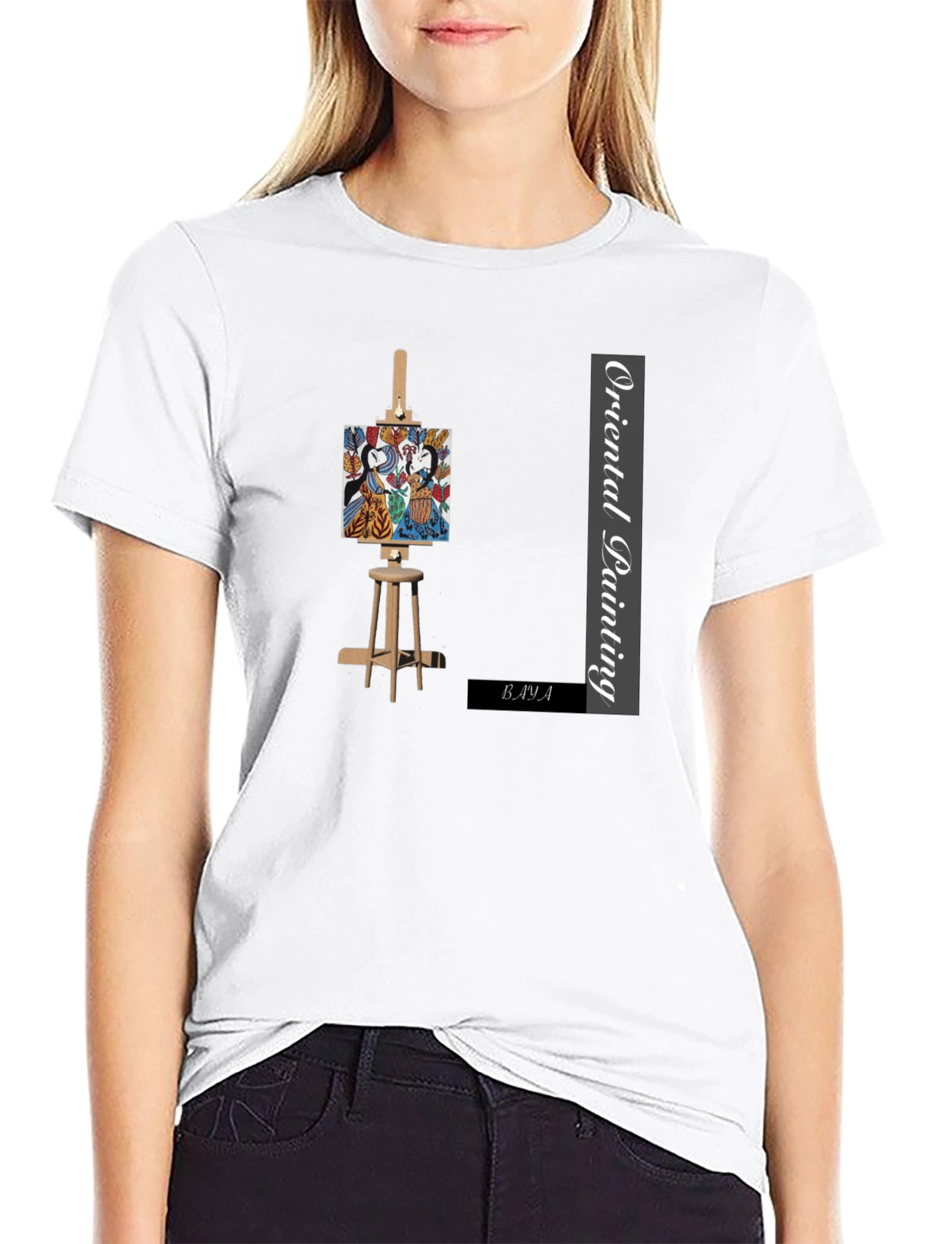 Oriental Painting Graphic T-Shirt