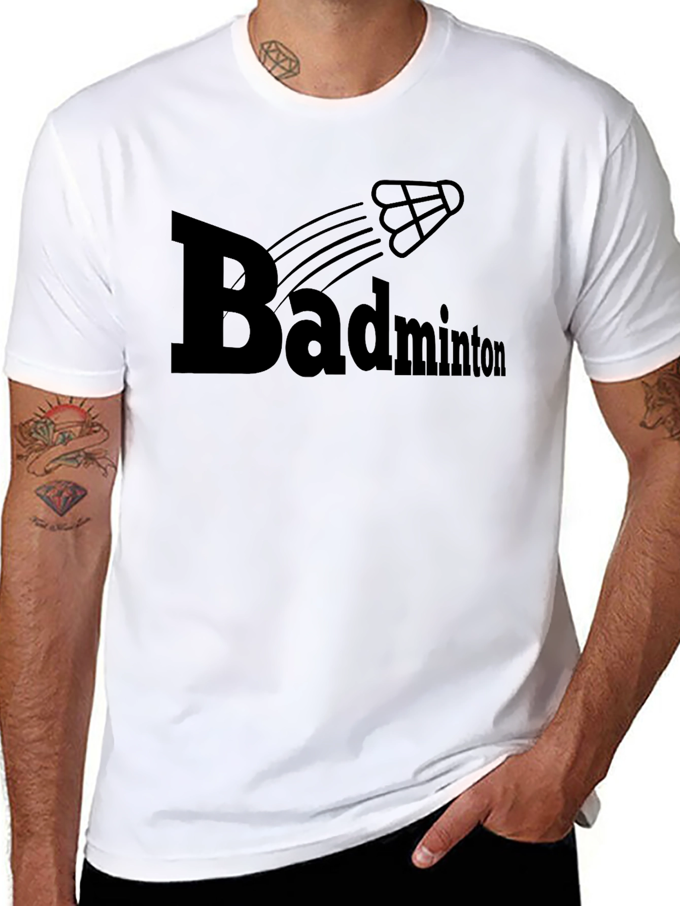 Badminton Graphic Tee - Sporty & Stylish