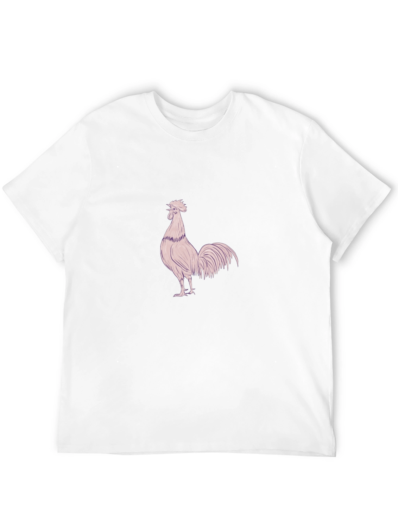 Mens Black T-Shirt with Rooster Design