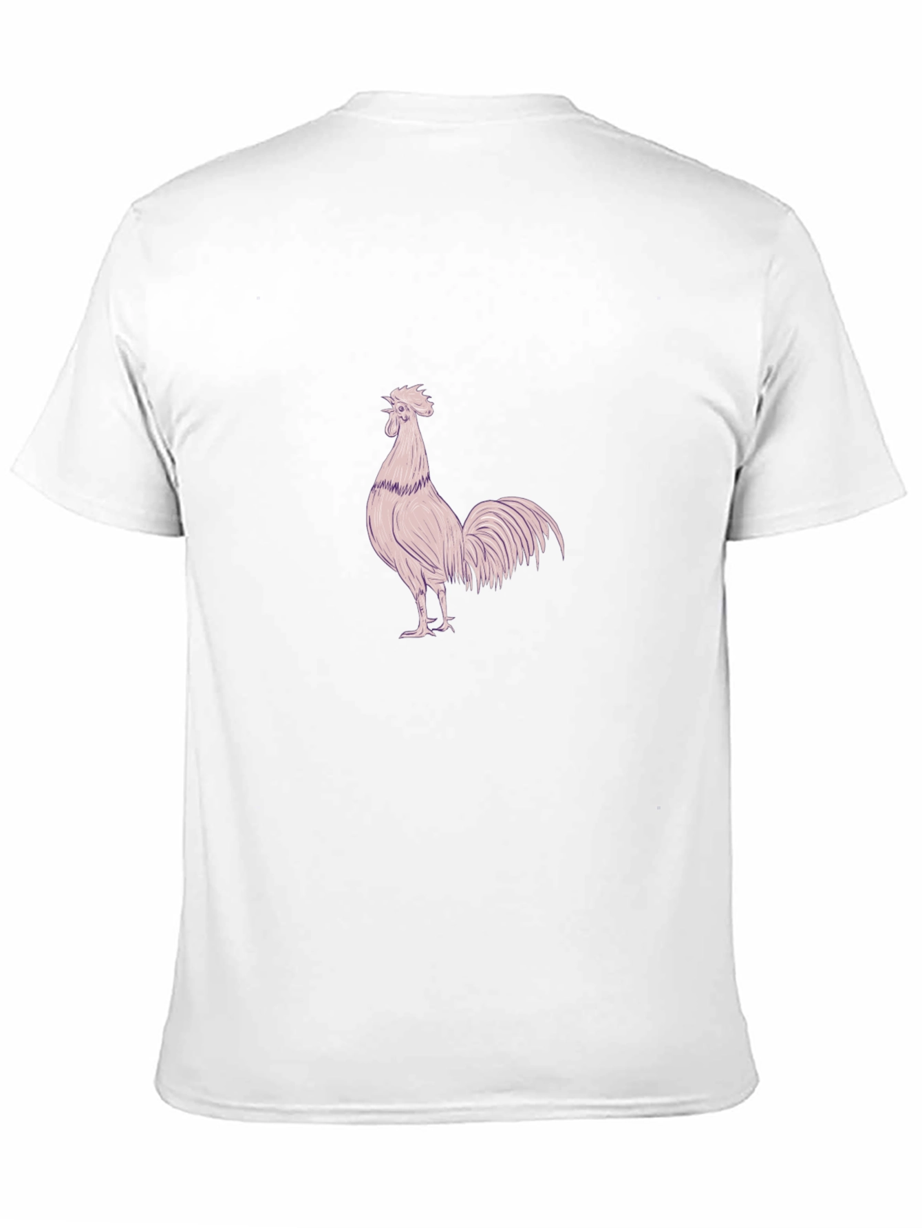 Mens Black T-Shirt with Rooster Design