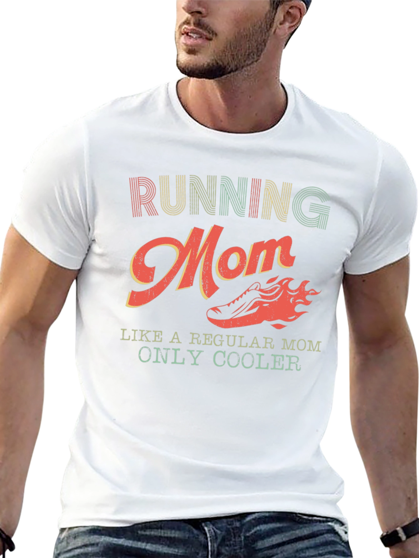 Running Mom Graphic Tee - Cool Mothers Day Gift