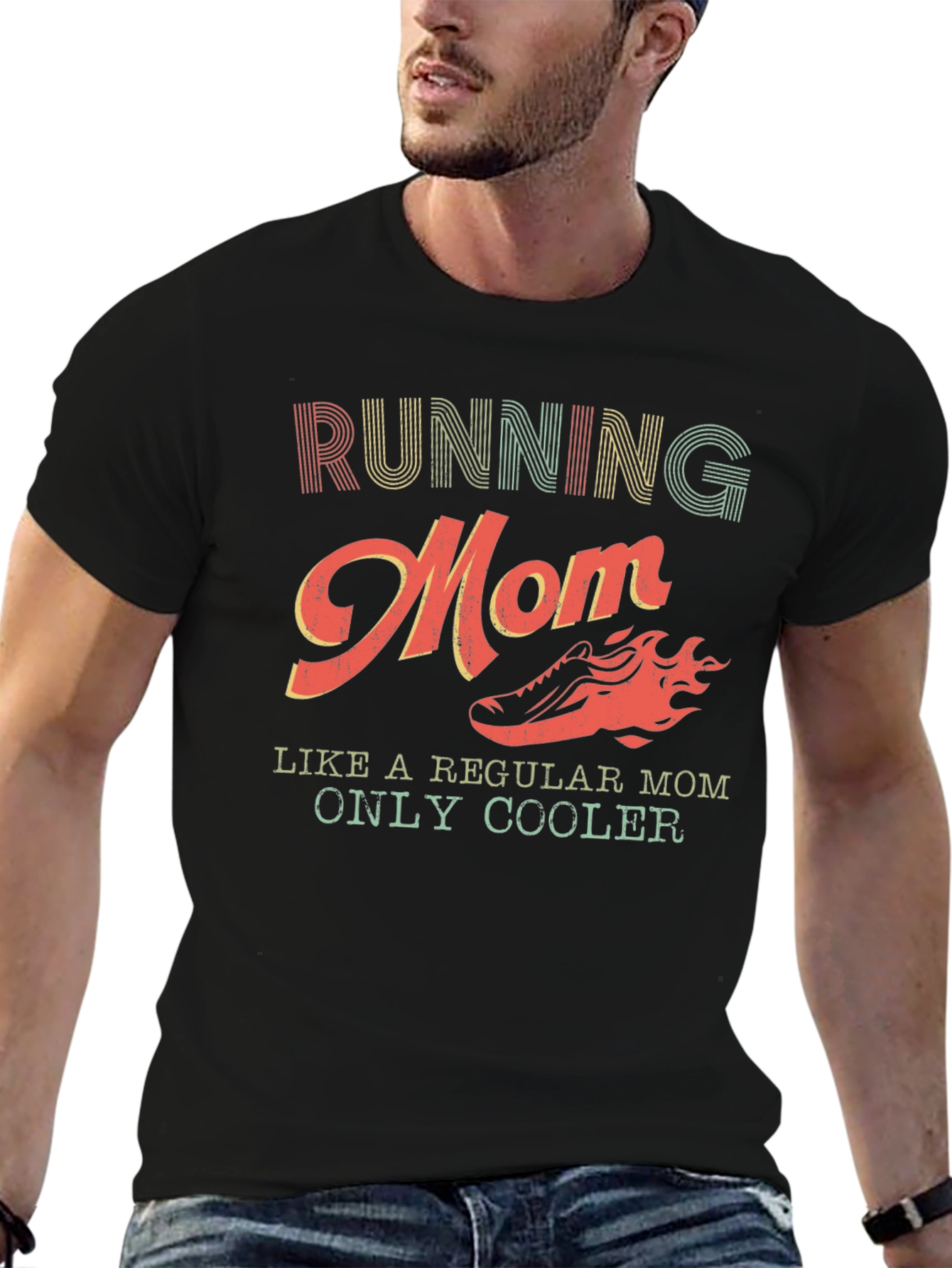 Running Mom Graphic Tee - Cool Mothers Day Gift