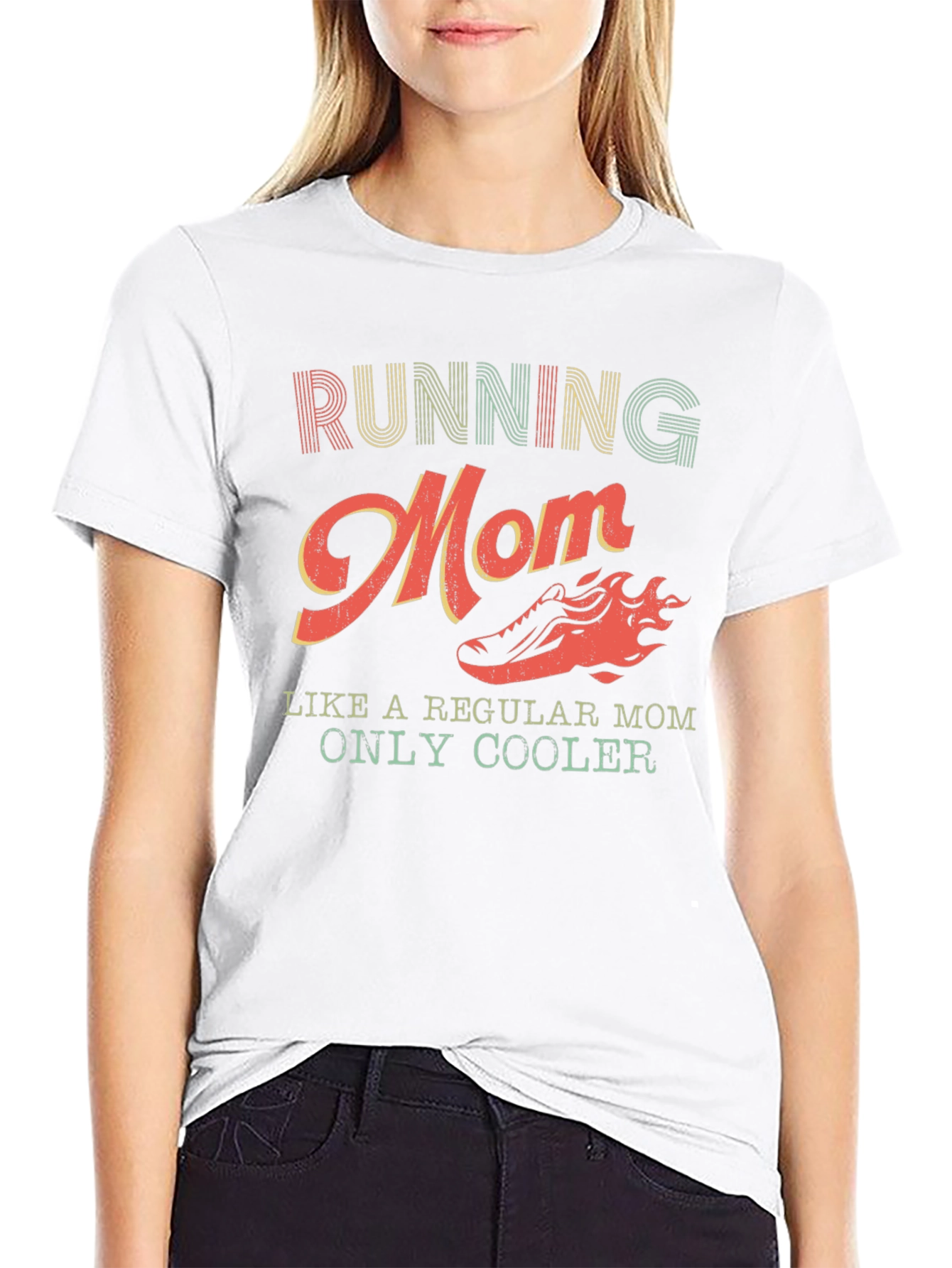 Running Mom Graphic Tee - Cool Mothers Day Gift