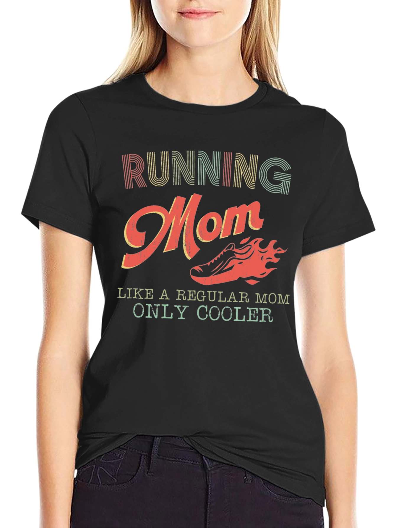 Running Mom Graphic Tee - Cool Mothers Day Gift