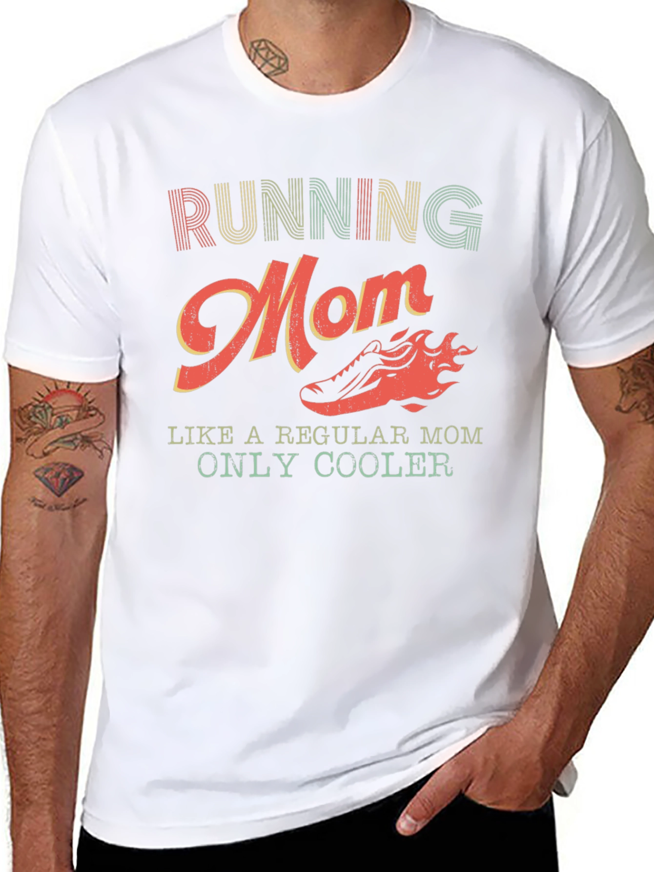 Running Mom Graphic Tee - Cool Mothers Day Gift