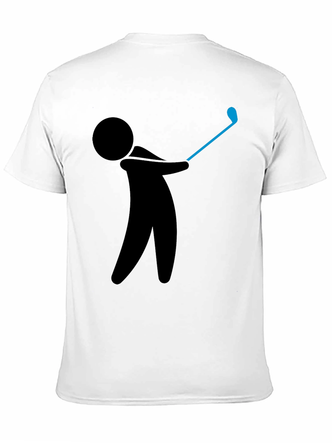 Golf Swing Graphic Tee - Black Cotton T-Shirt