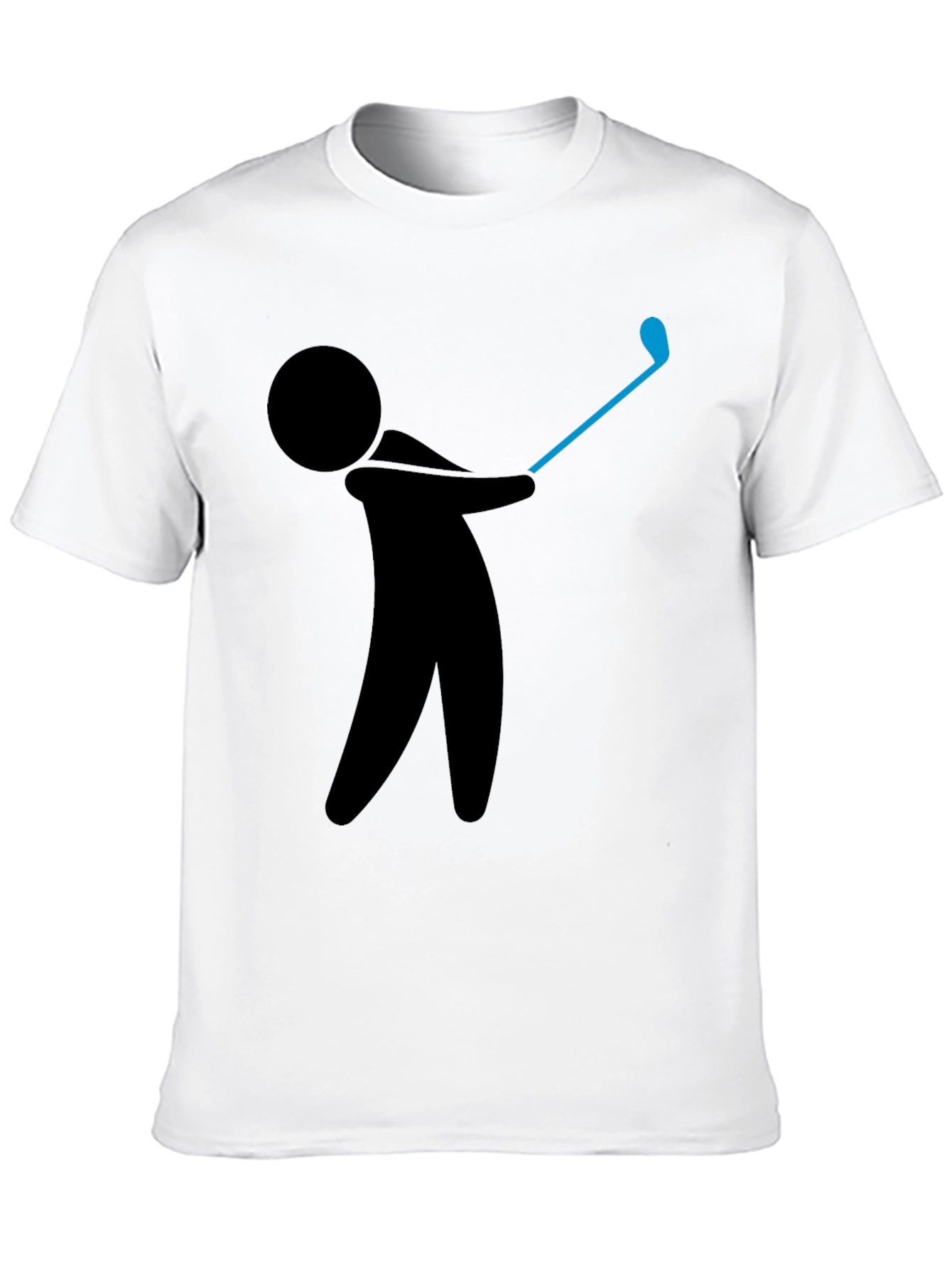 Golf Swing Graphic Tee - Black Cotton T-Shirt
