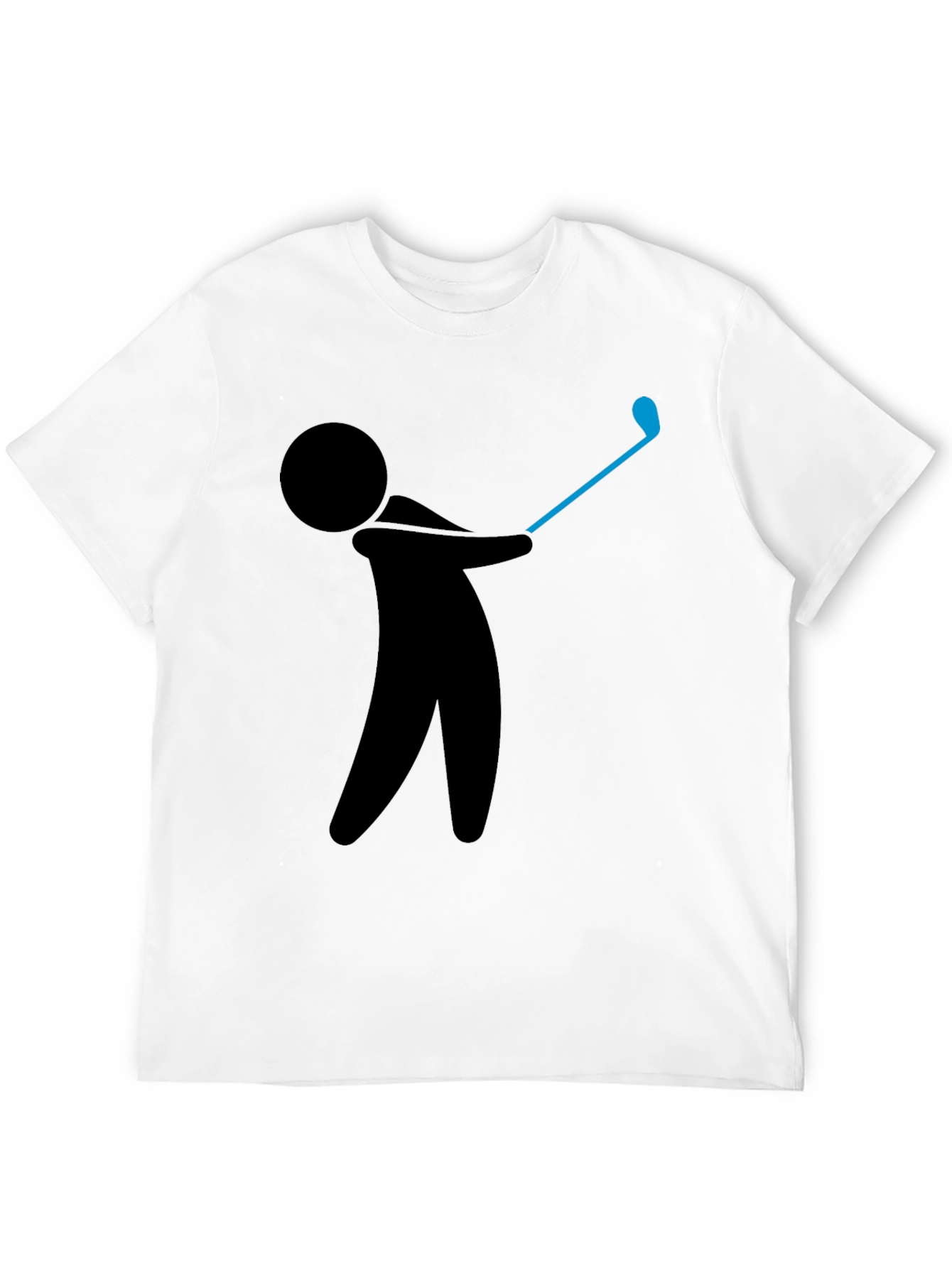 Golf Swing Graphic Tee - Black Cotton T-Shirt