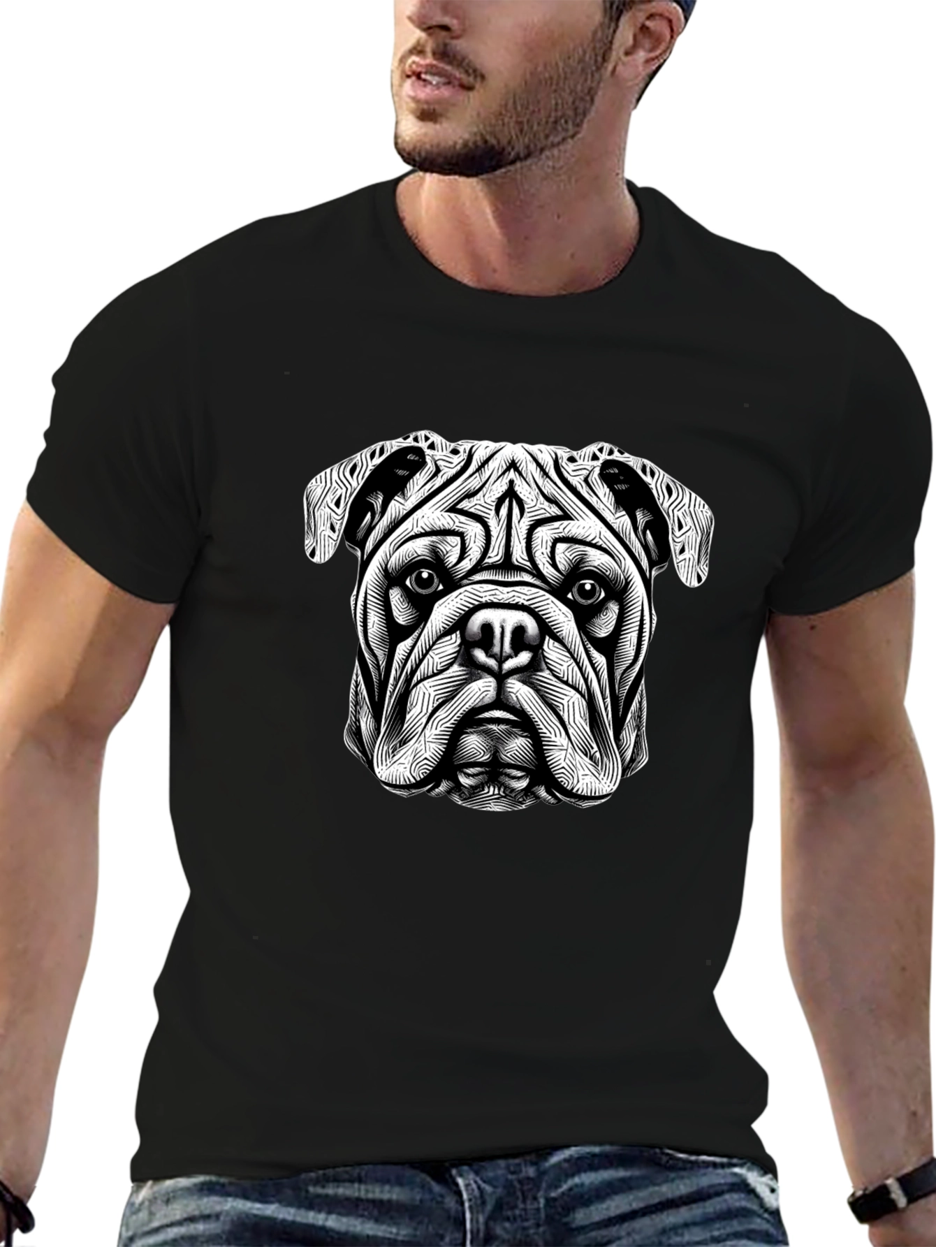 Bold Bulldog Graphic Tee - Stylish Mens T-Shirt