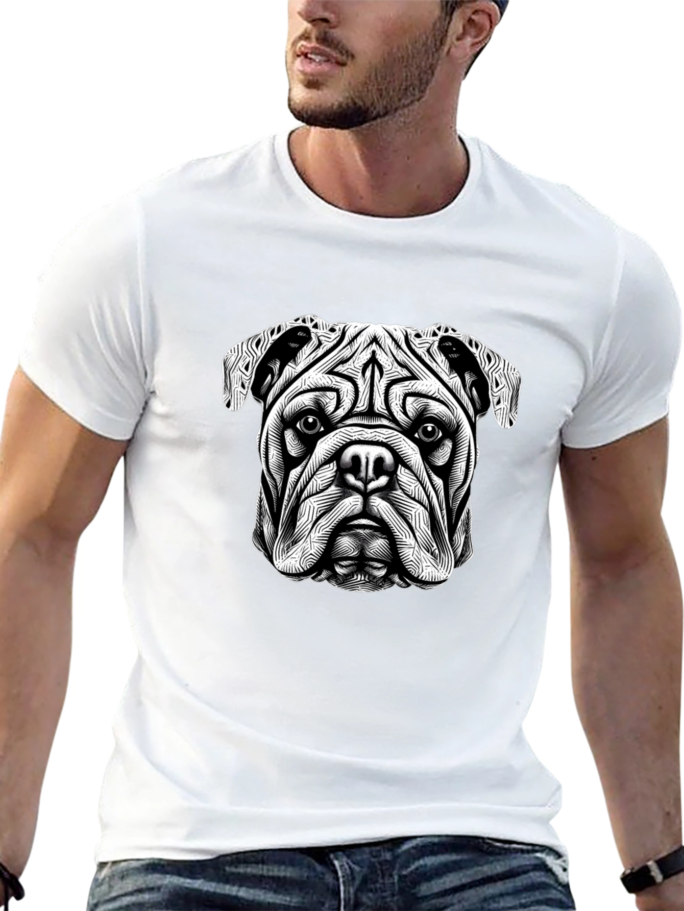 Bold Bulldog Graphic Tee - Stylish Mens T-Shirt