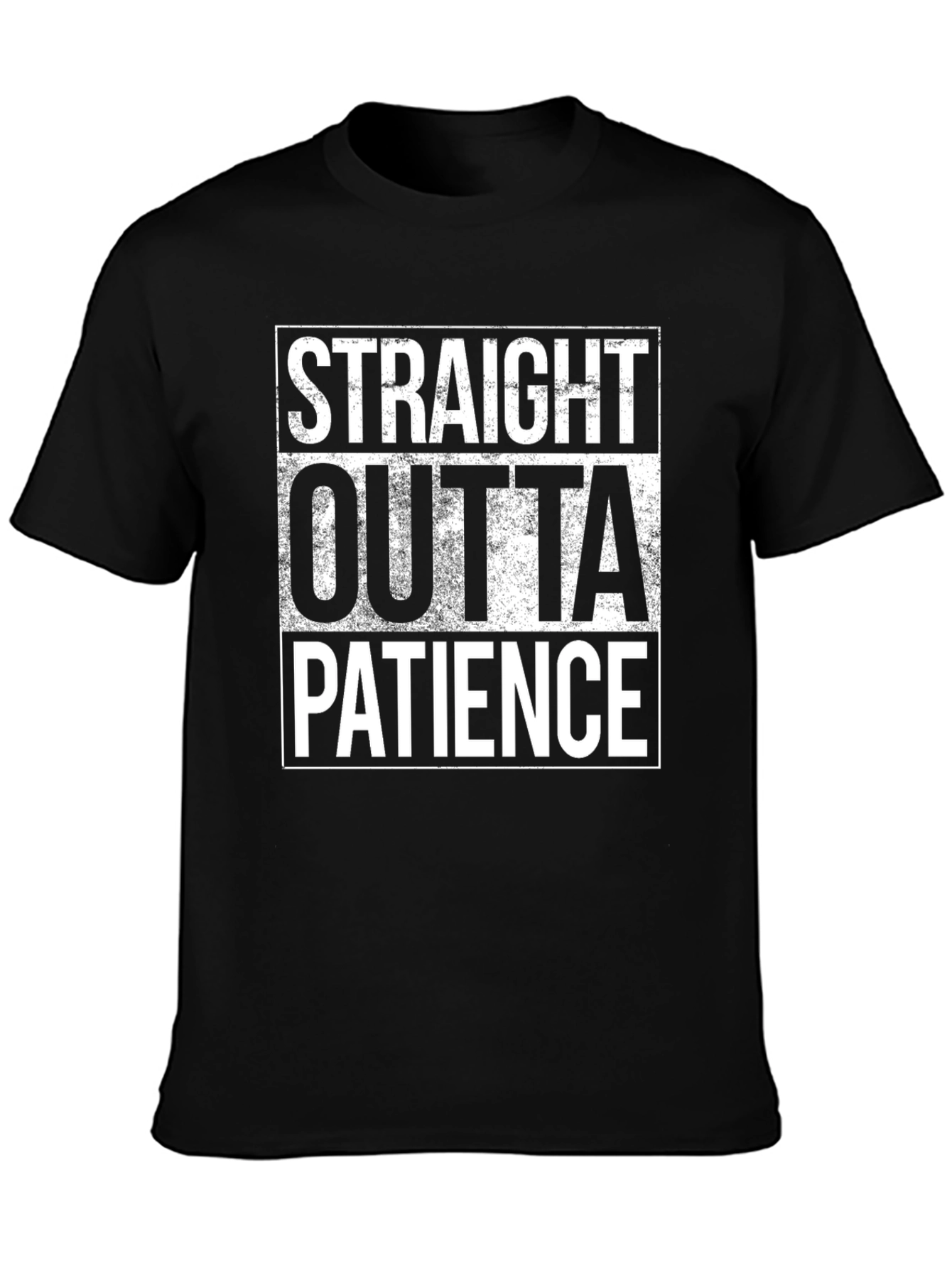 Straight Outta Patience Graphic Tee - Black