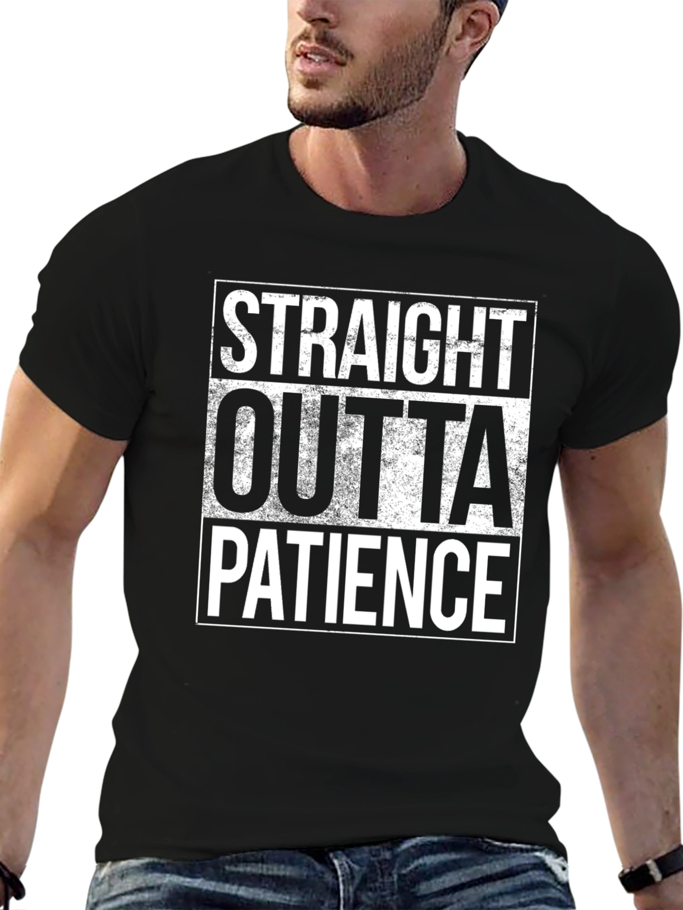 Straight Outta Patience Graphic Tee - Black