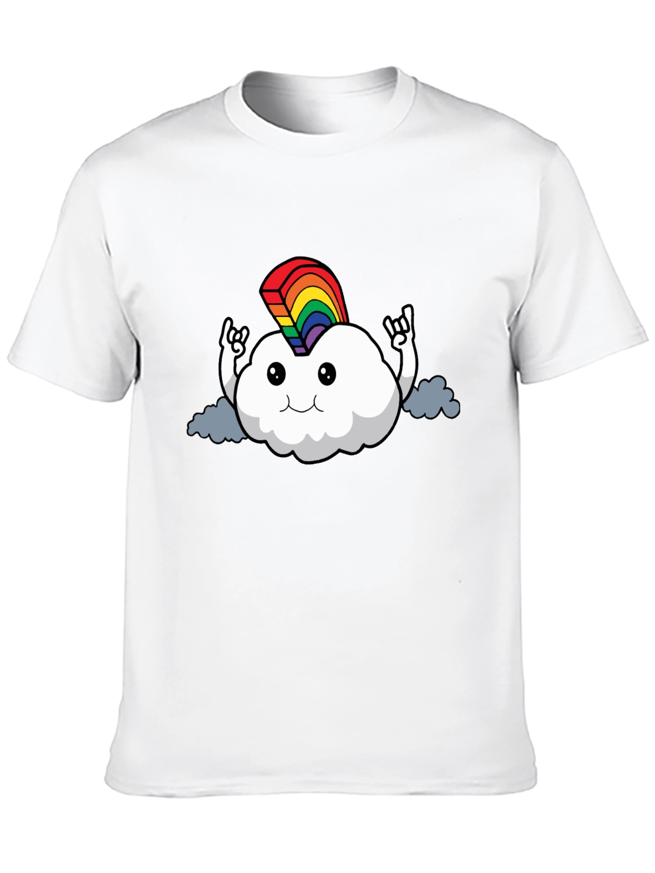 Rainbow Cloud Rock On T-Shirt
