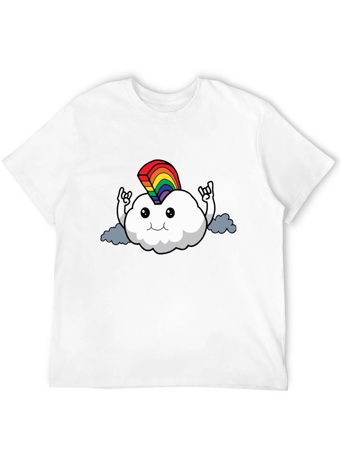 Rainbow Cloud Rock On T-Shirt
