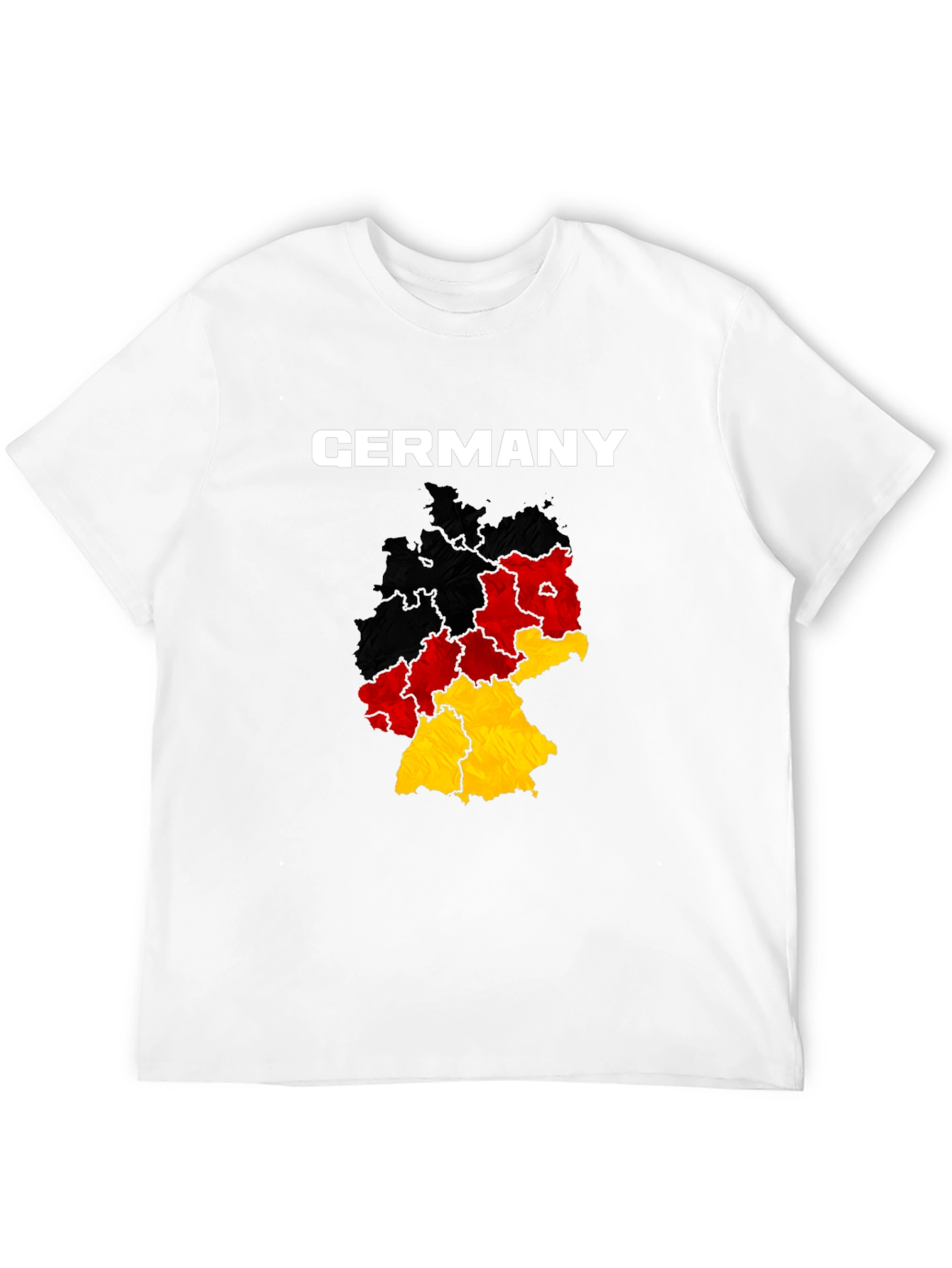 Germany Map T-Shirt - Black Cotton