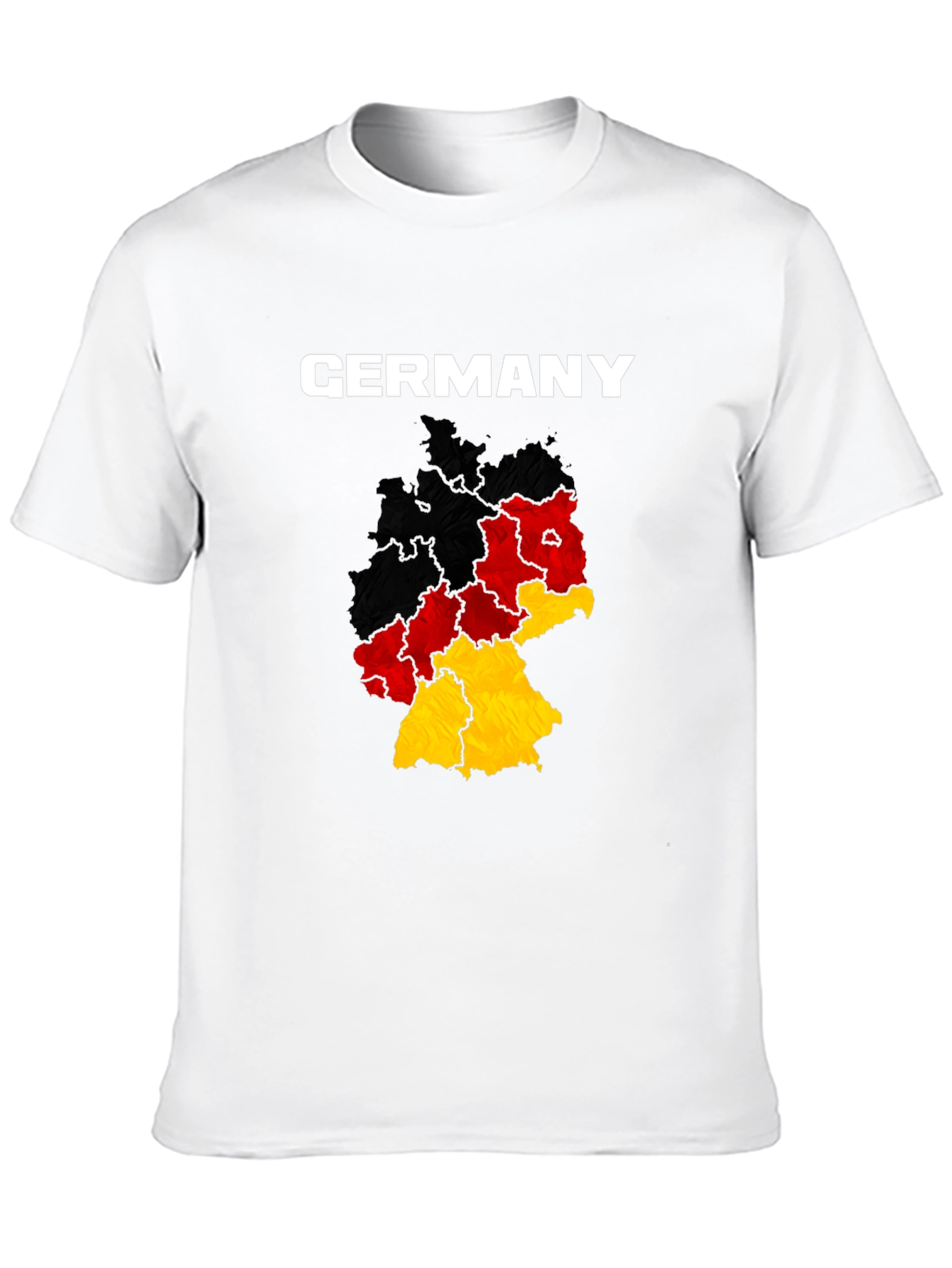 Germany Map T-Shirt - Black Cotton