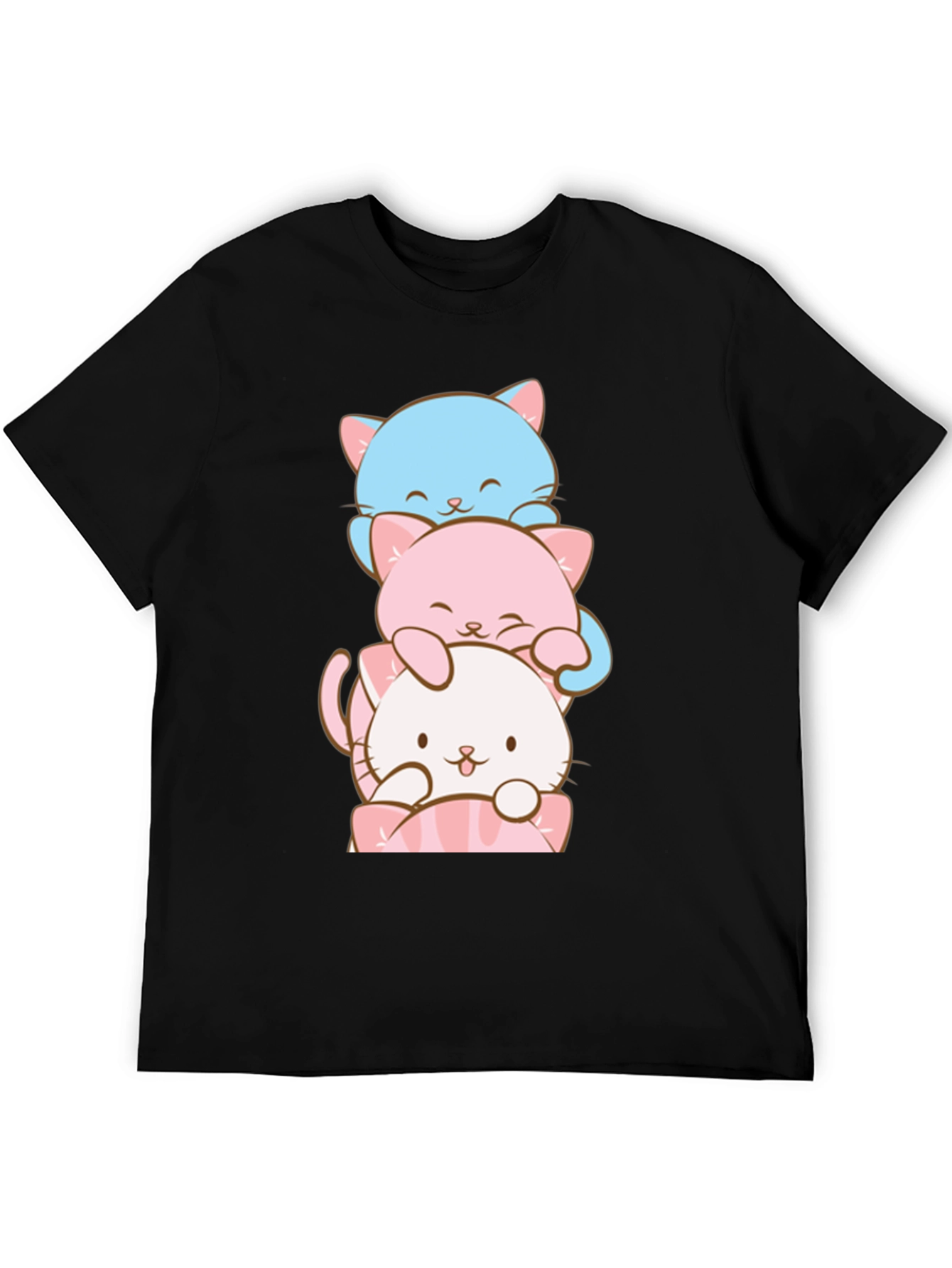 Stacked Cats Graphic T-Shirt - Soft Cotton Tee