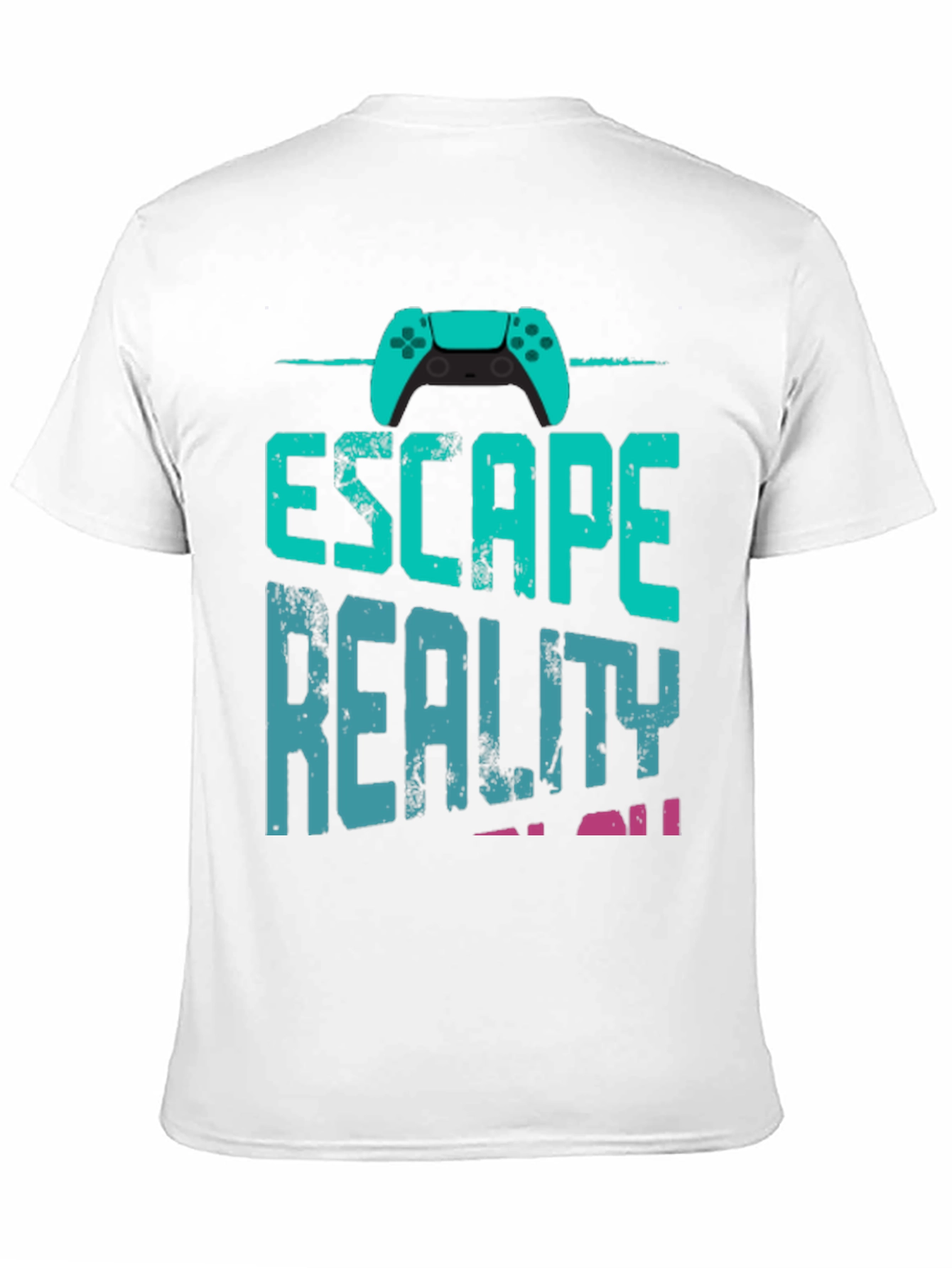 Escape Reality Gamer T-Shirt - Black Cotton Blend