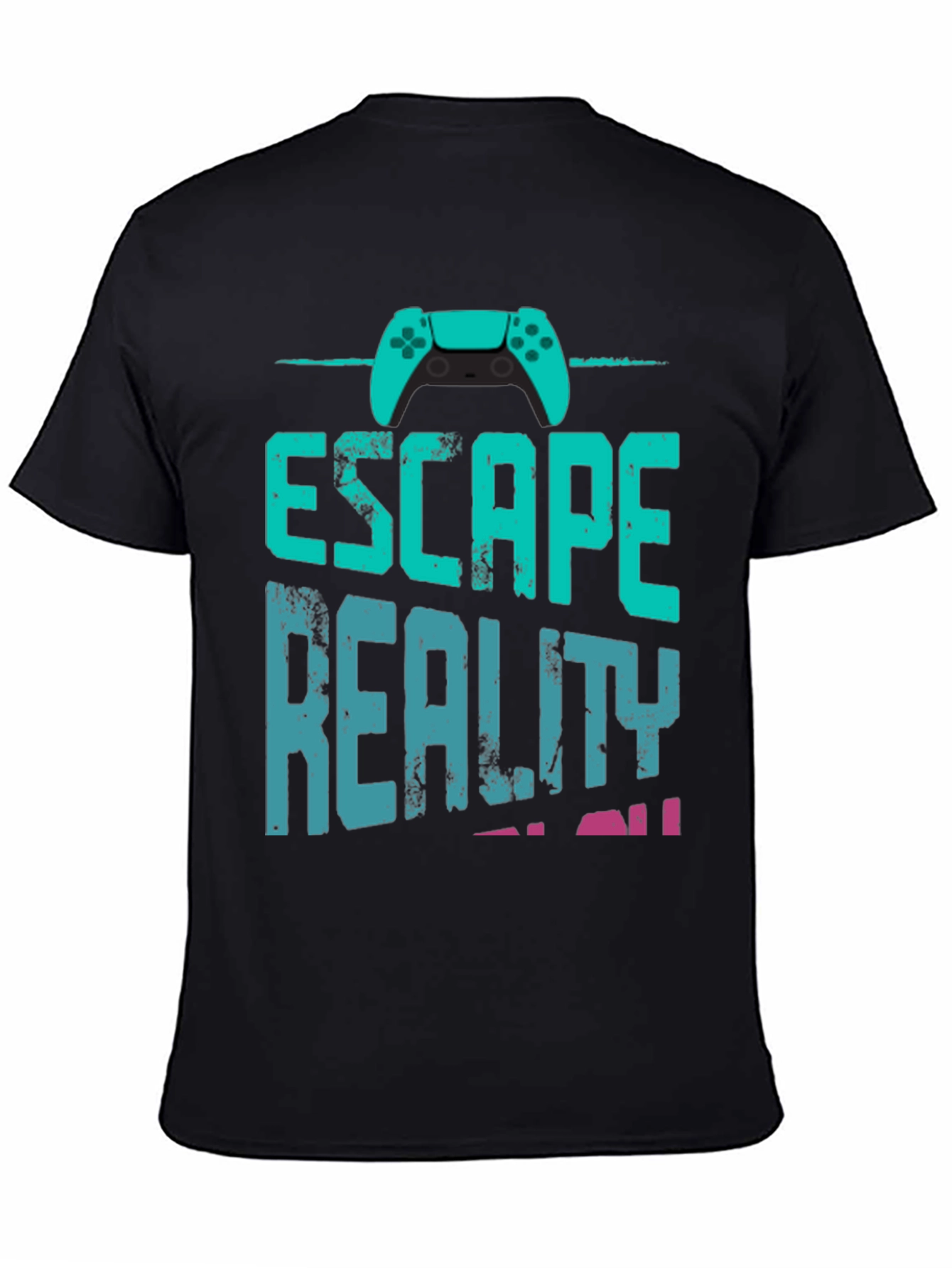 Escape Reality Gamer T-Shirt - Black Cotton Blend
