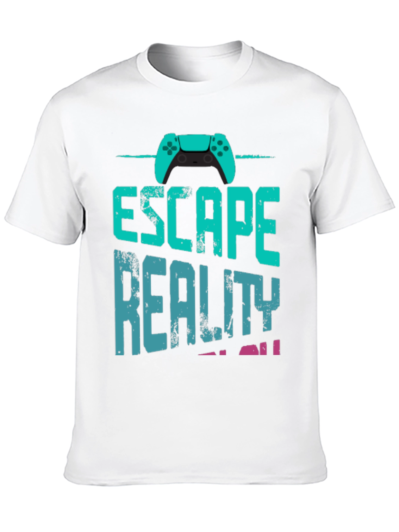 Escape Reality Gamer T-Shirt - Black Cotton Blend
