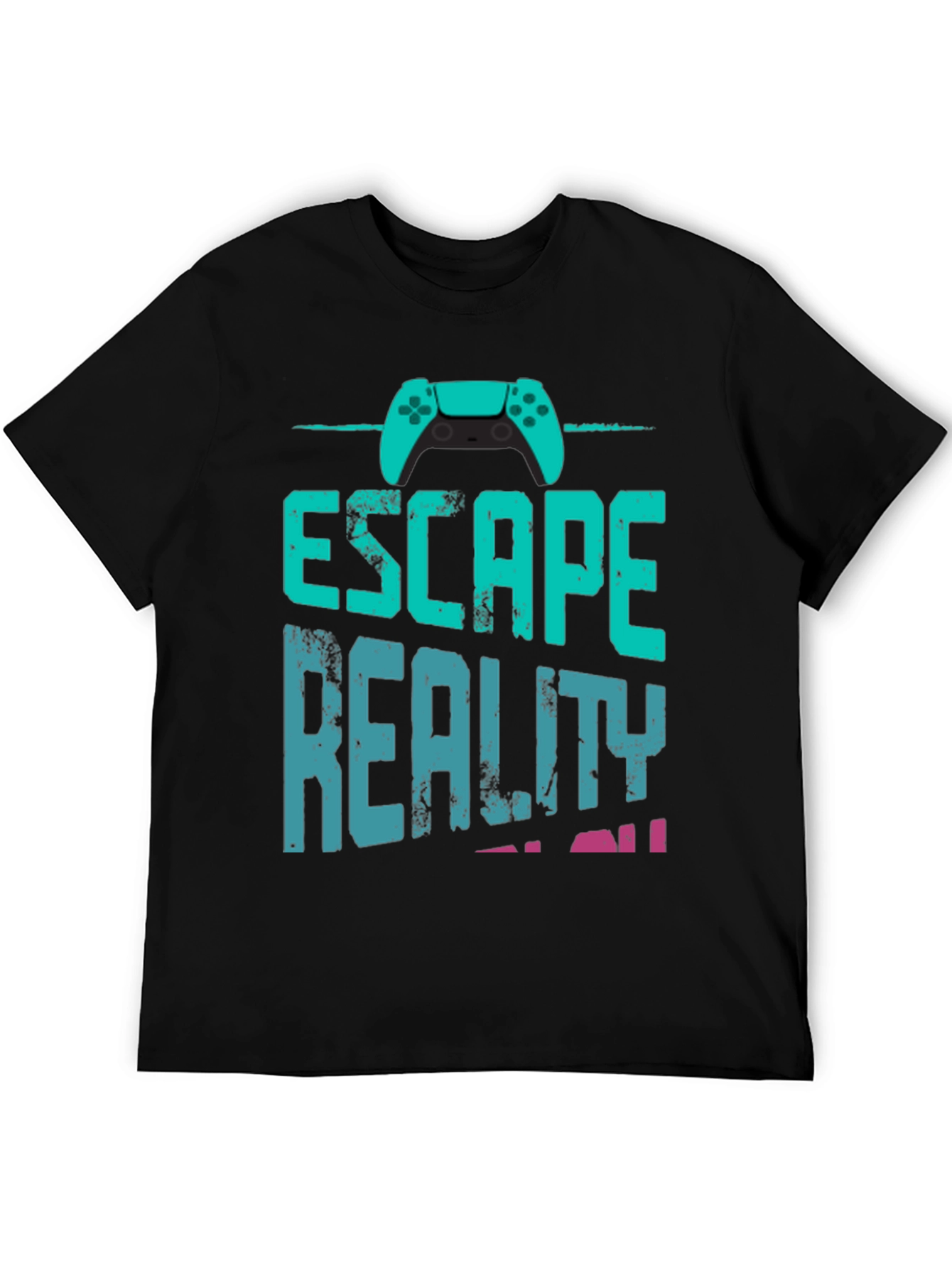Escape Reality Gamer T-Shirt - Black Cotton Blend